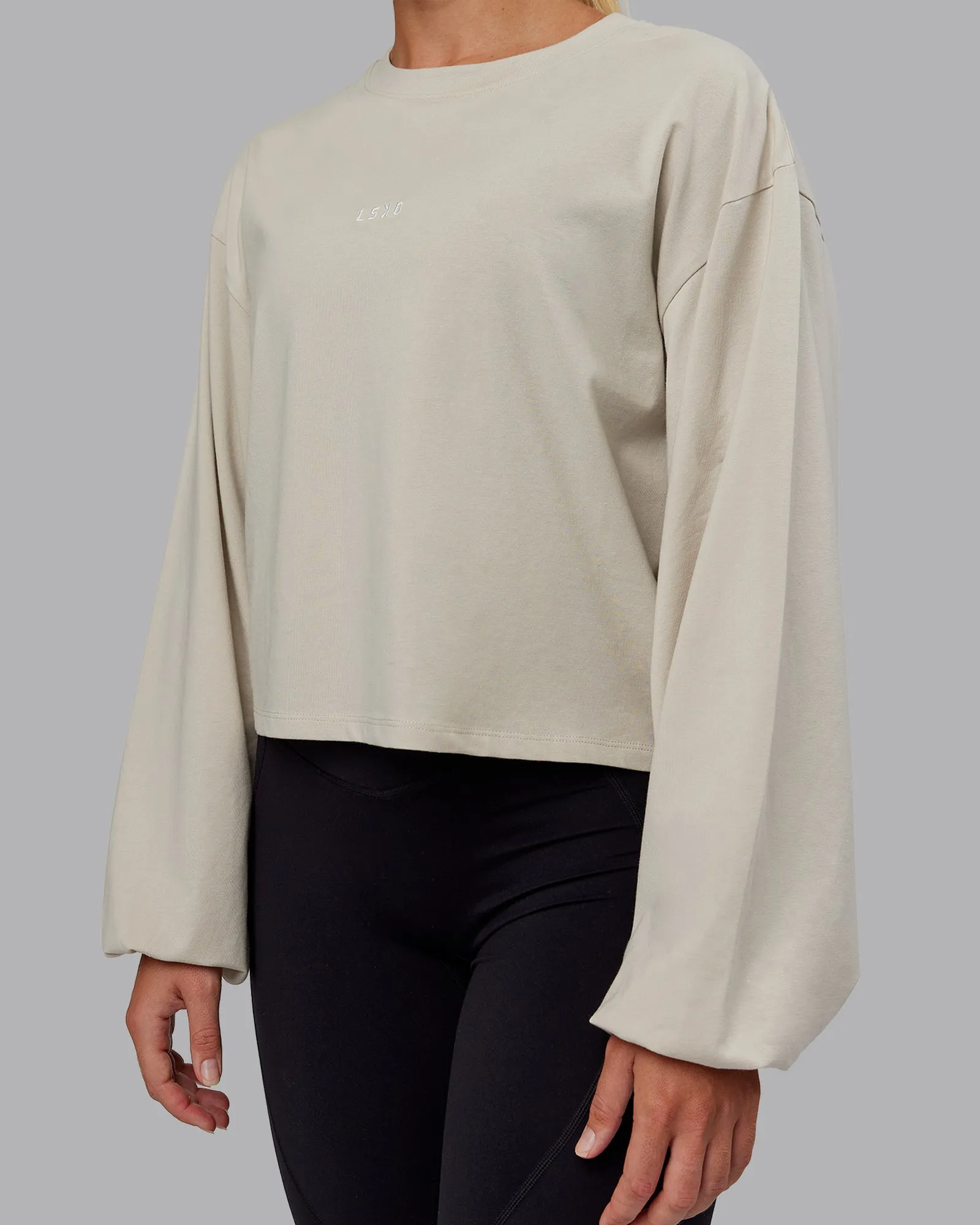 Go-To Balloon Sleeve FLXCotton Tee - Shale Beige sold by LSKD product image thumbnail 5