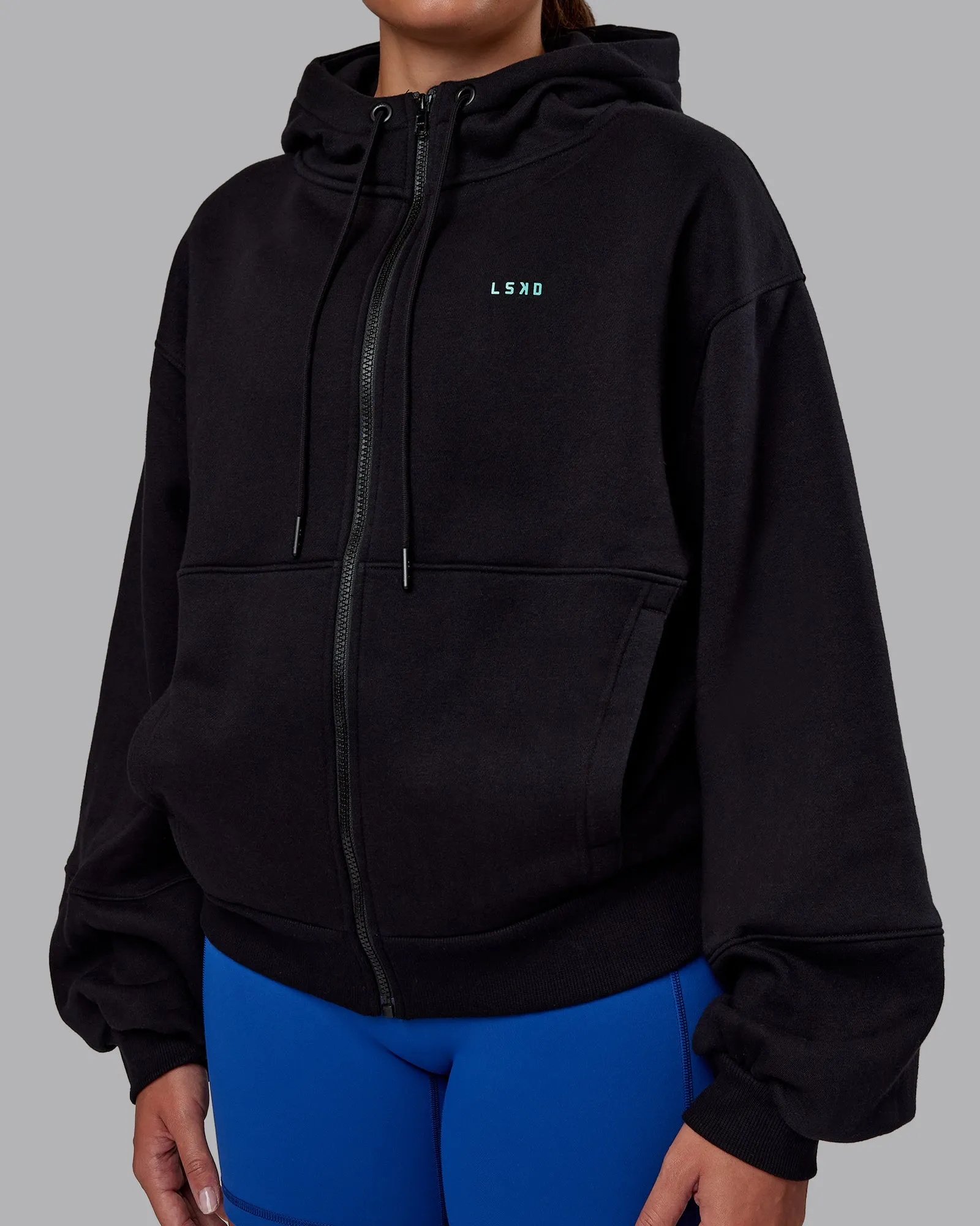 Love The Process Zip Through Hoodie - Black sold by LSKD product image thumbnail 3