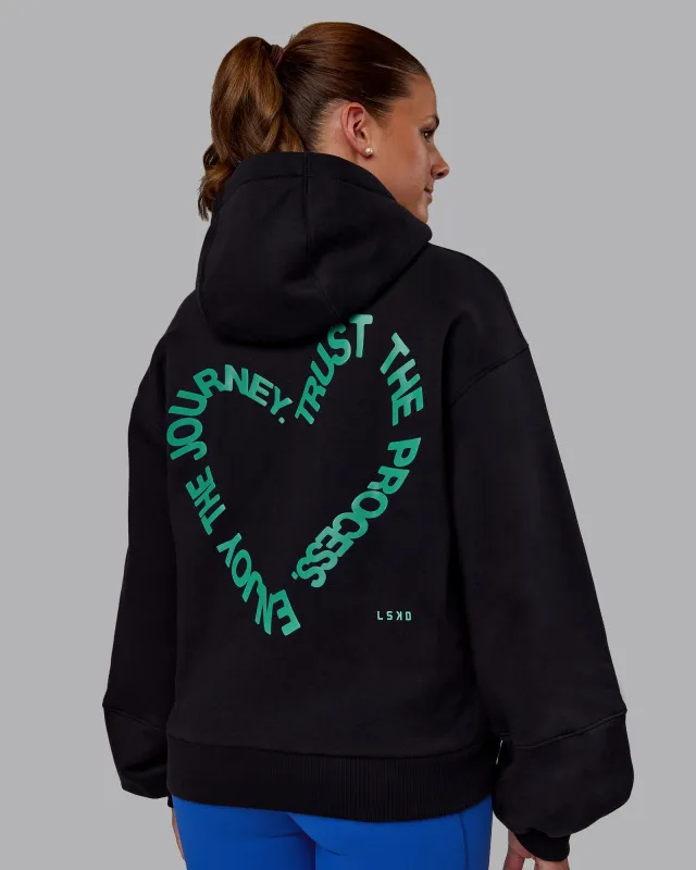 Love The Process Zip Through Hoodie - Black sold by LSKD