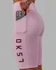 Rep Ultra High-Rise 9" Short Pockets - Marshmallow-Cherry Lacquer sold by LSKD