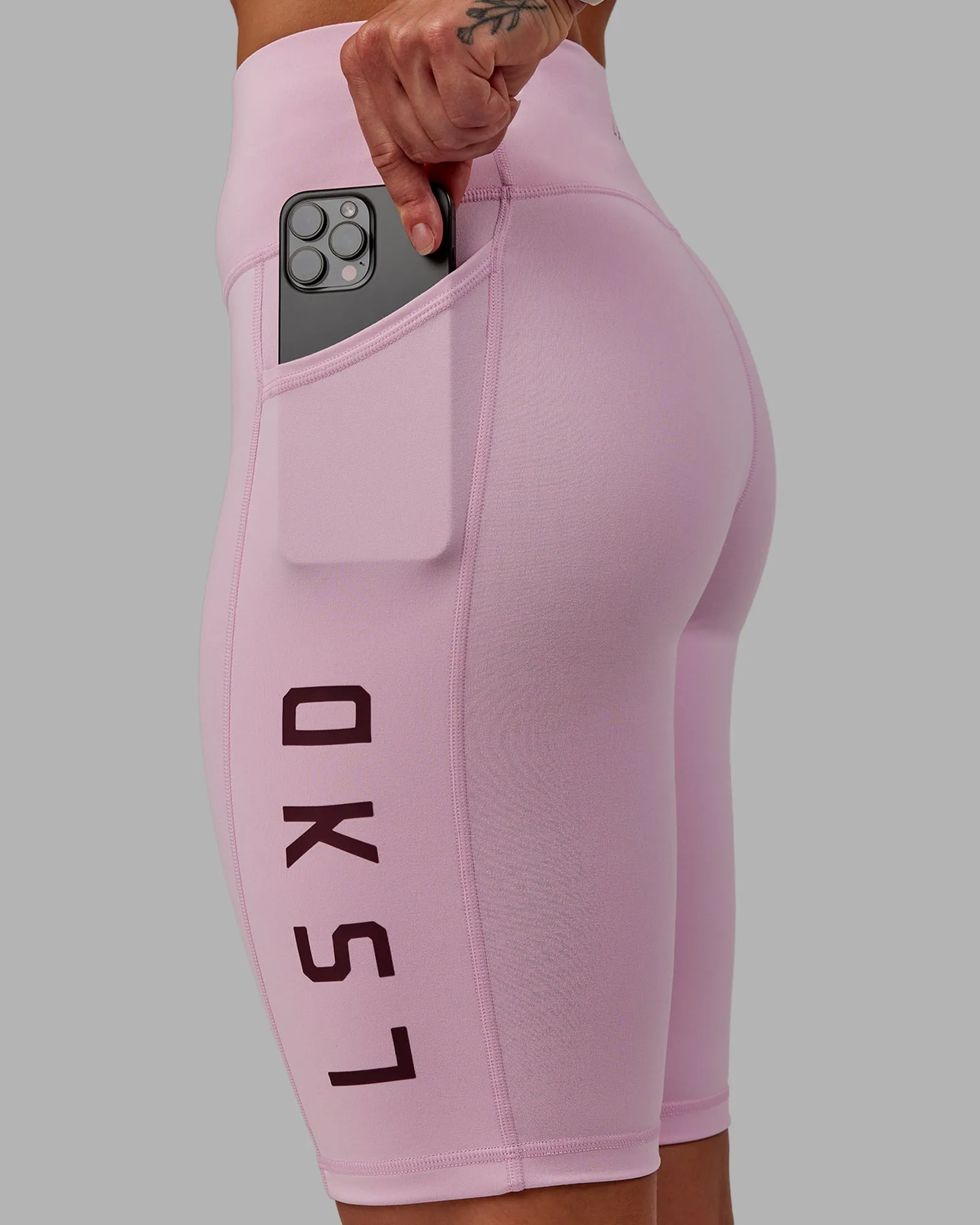 Rep Ultra High-Rise 9" Short Pockets - Marshmallow-Cherry Lacquer sold by LSKD product image thumbnail 3