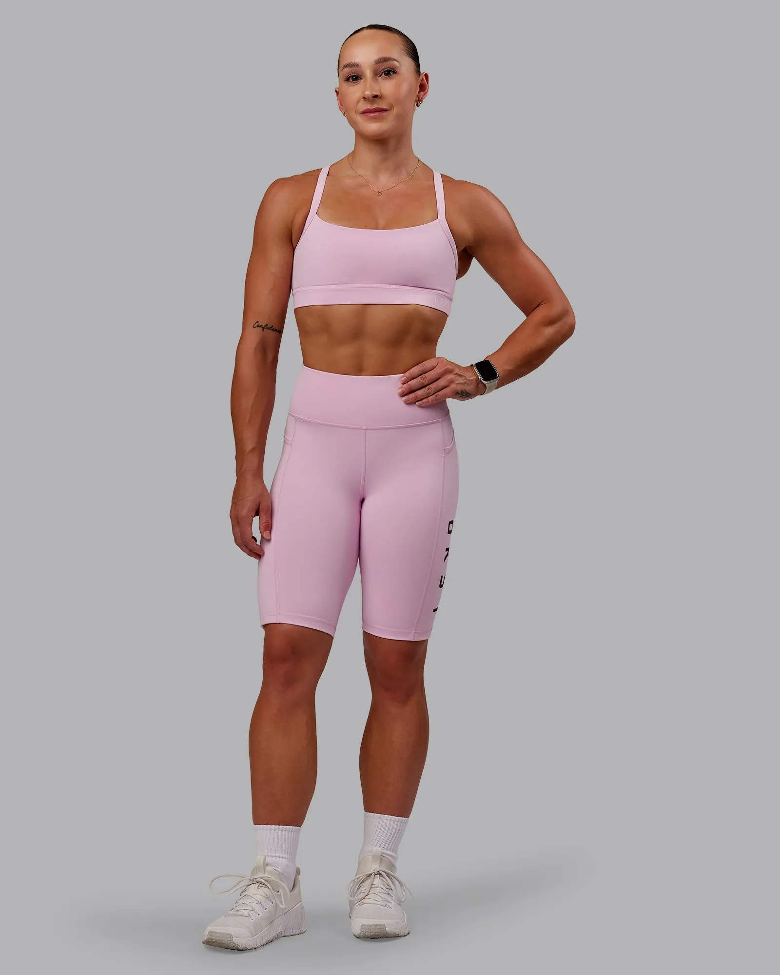 Rep Ultra High-Rise 9" Short Pockets - Marshmallow-Cherry Lacquer sold by LSKD product image thumbnail 2