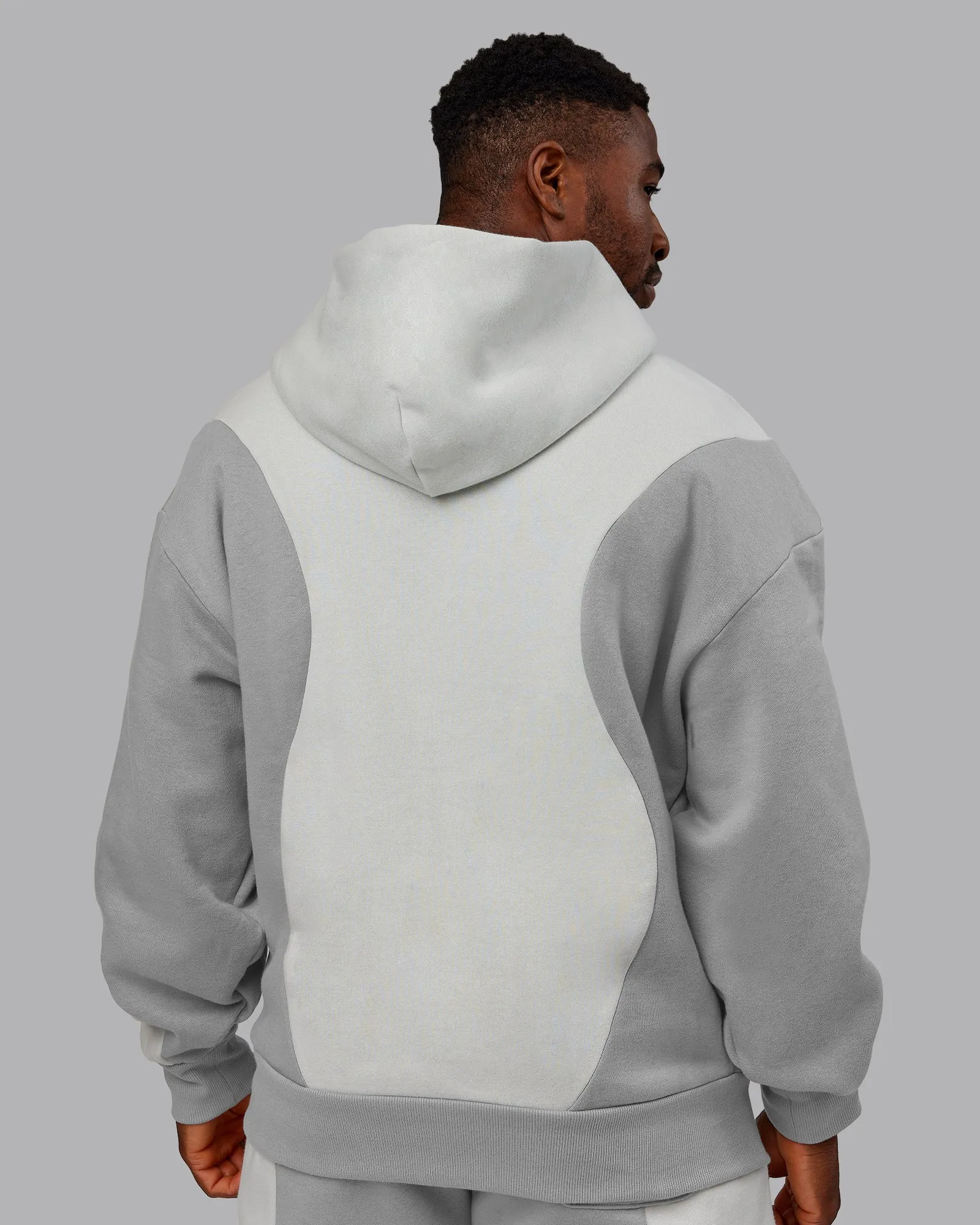 Stream Oversized Panel Zip Hoodie - Circular Grey-Digital Mist sold by LSKD product image thumbnail 4