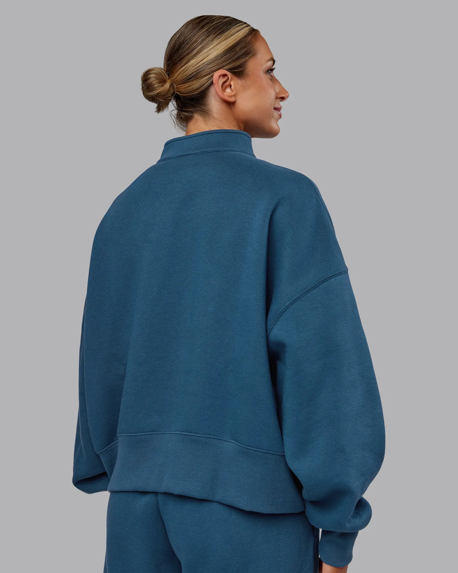 MVP 1/2 Zip Oversized Sweater - Indigo sold by LSKD product image thumbnail 4