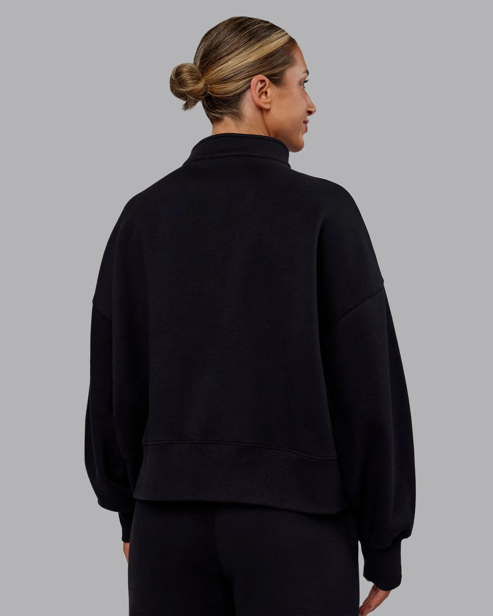 MVP 1/2 Zip Oversized Sweater - Black sold by LSKD product image thumbnail 3