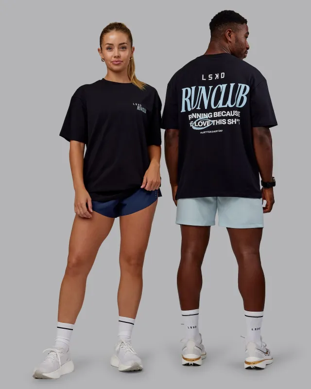 Run Love FLXCotton Oversized Tee - Black-Skyride sold by LSKD