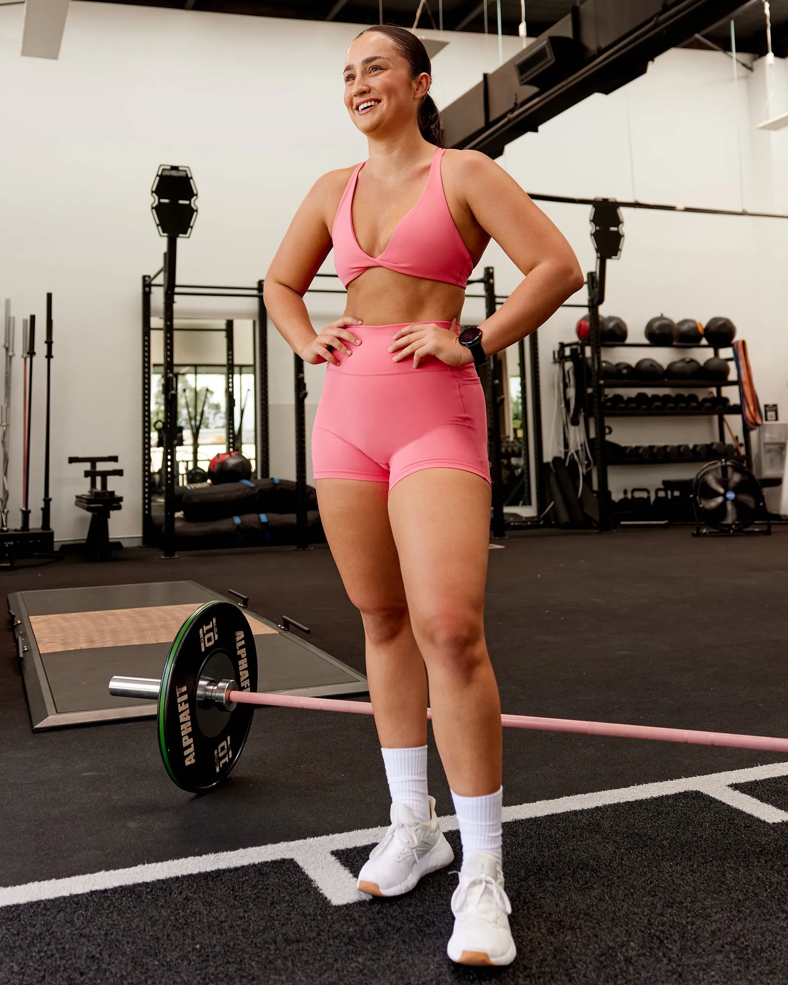 Agile Sports Bra - Pink Lemonade sold by LSKD product image thumbnail 3