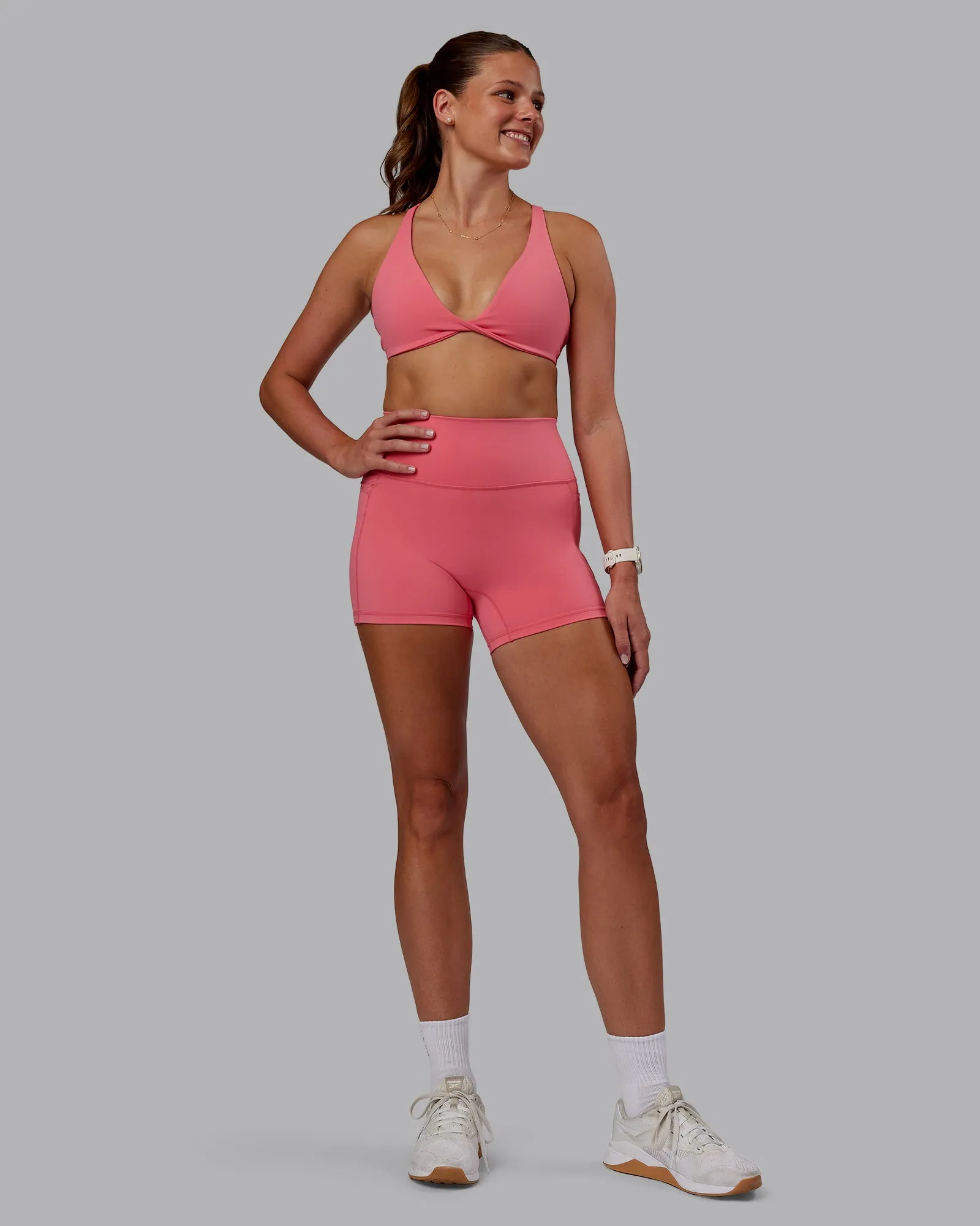 Agile Sports Bra - Pink Lemonade sold by LSKD product image thumbnail 4