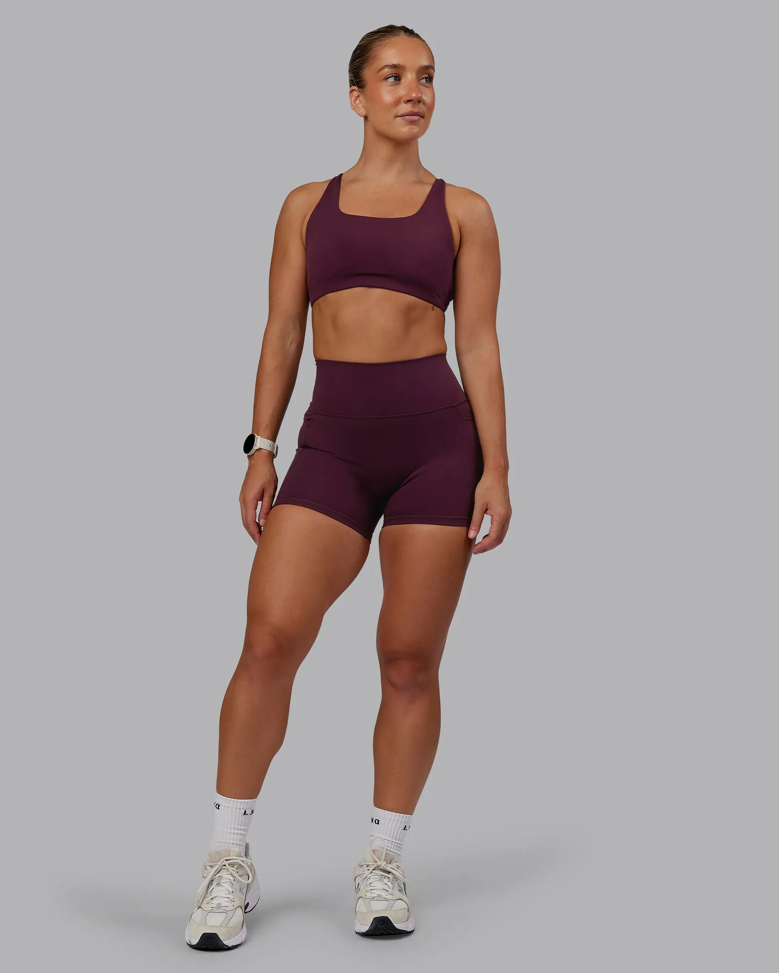 Fusion X-Short Tight With Pockets - Cherry Lacquer sold by LSKD product image thumbnail 2