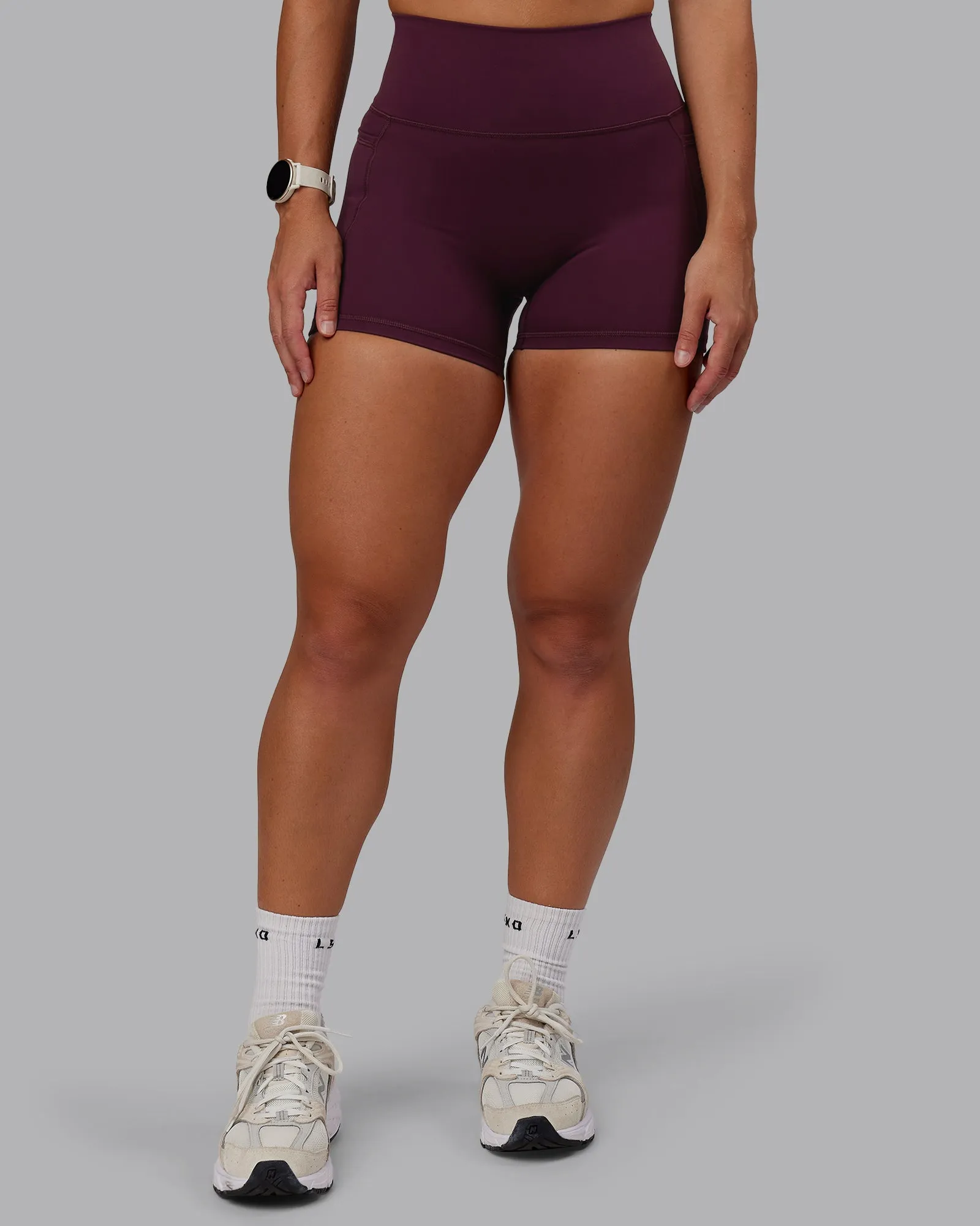 Fusion X-Short Tight With Pockets - Cherry Lacquer sold by LSKD