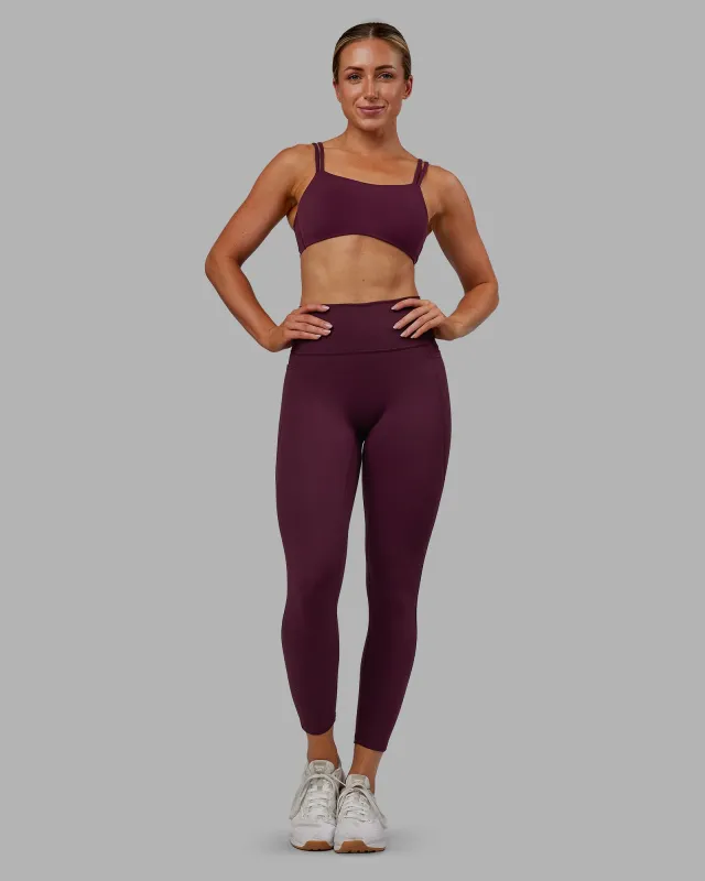 Fusion 7/8 Length Tight With Pockets - Cherry Lacquer sold by LSKD