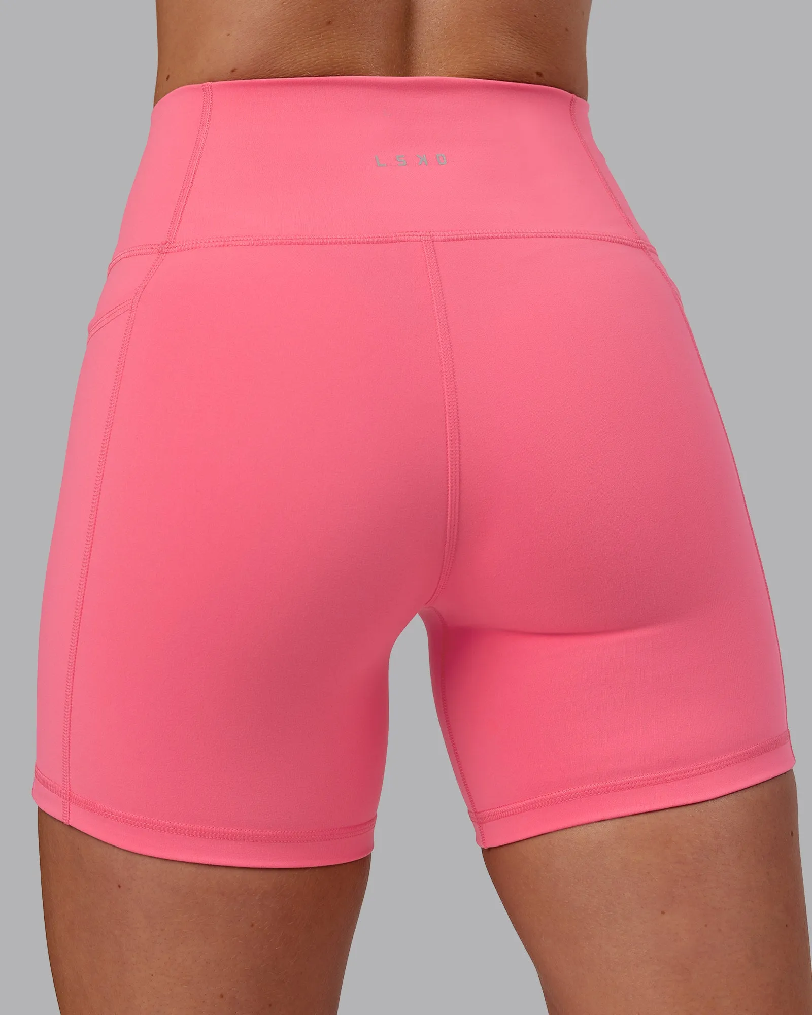 Fusion Mid Short Tight With Pockets - Pink Lemonade sold by LSKD product image thumbnail 4