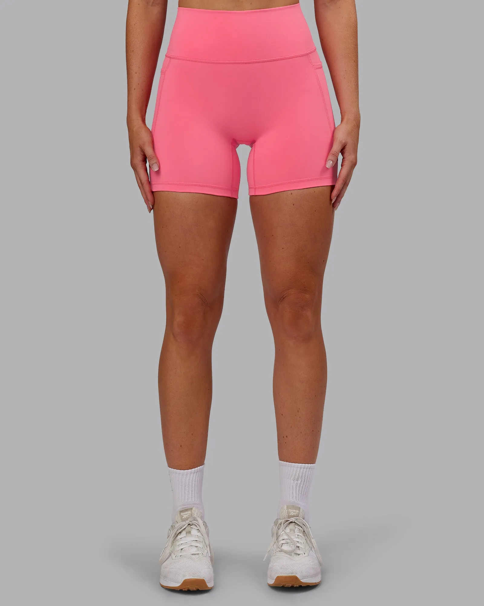 Fusion Mid Short Tight With Pockets - Pink Lemonade sold by LSKD
