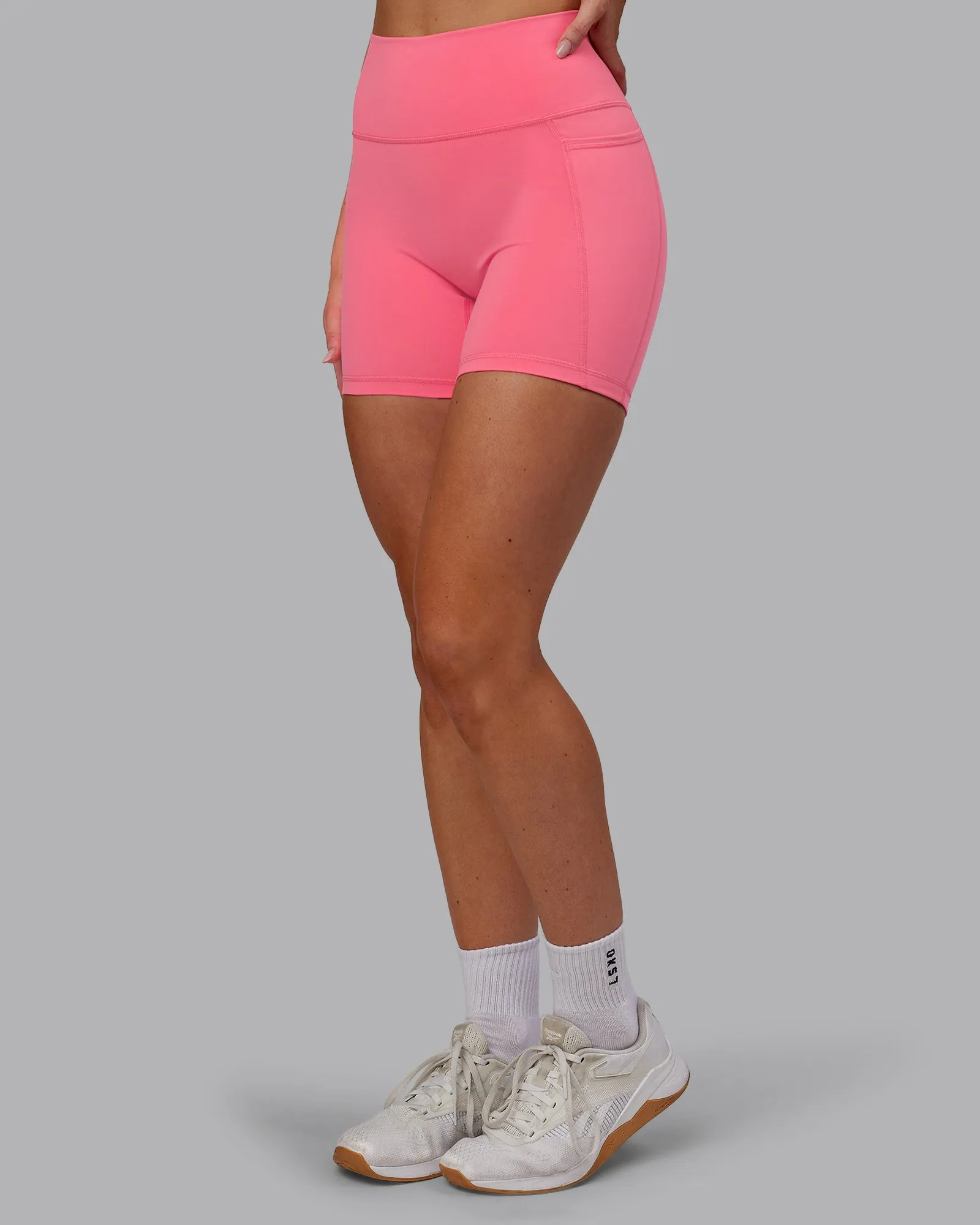 Fusion Mid Short Tight With Pockets - Pink Lemonade sold by LSKD product image thumbnail 5