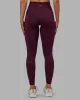Fusion Full Length Tight With Pockets - Cherry Lacquer sold by LSKD