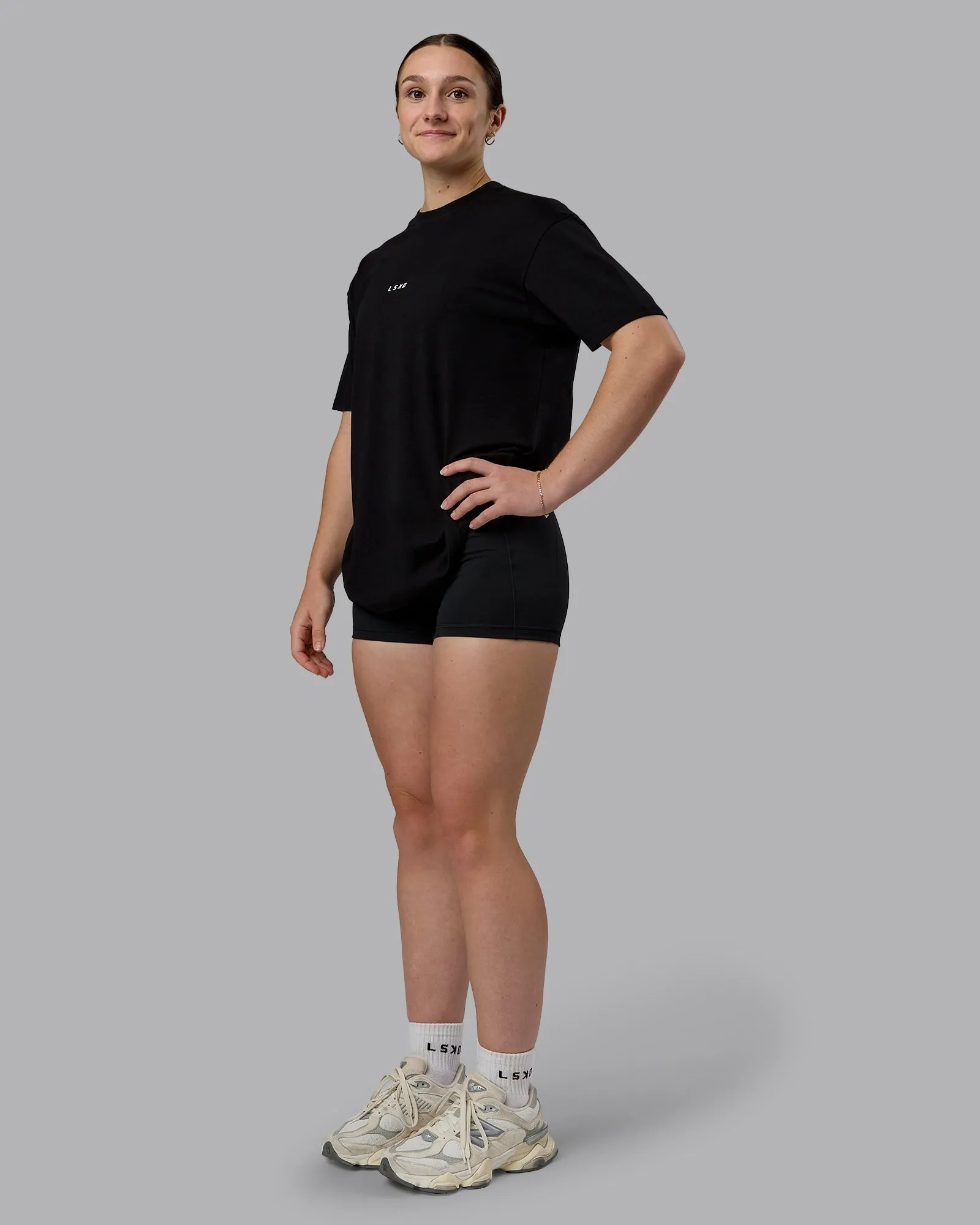 Kettlebell FLXCotton Oversized Tee - Black-White sold by LSKD product image thumbnail 4