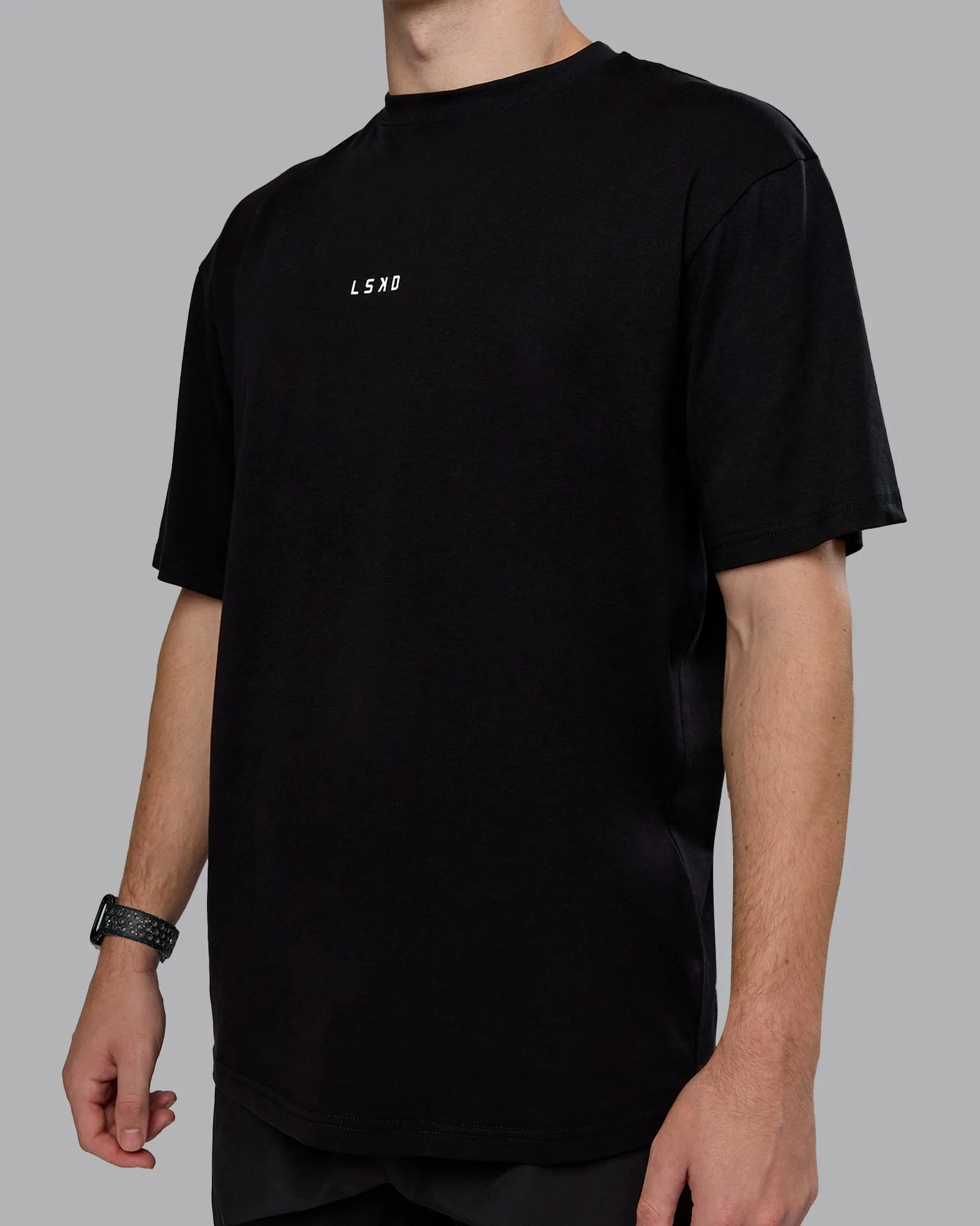 Kettlebell FLXCotton Oversized Tee - Black-White sold by LSKD product image thumbnail 5