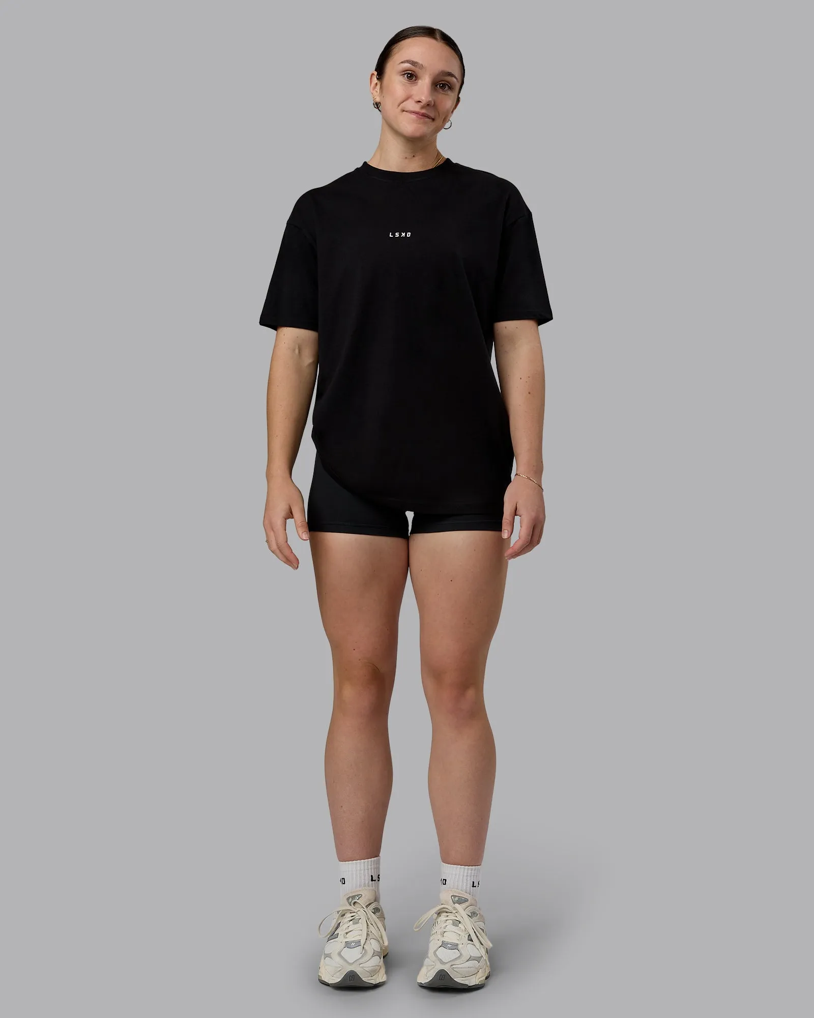 Kettlebell FLXCotton Oversized Tee - Black-White sold by LSKD product image thumbnail 2