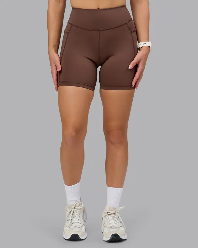 Elite Mid Short Legging - Chocolate Martini sold by LSKD
