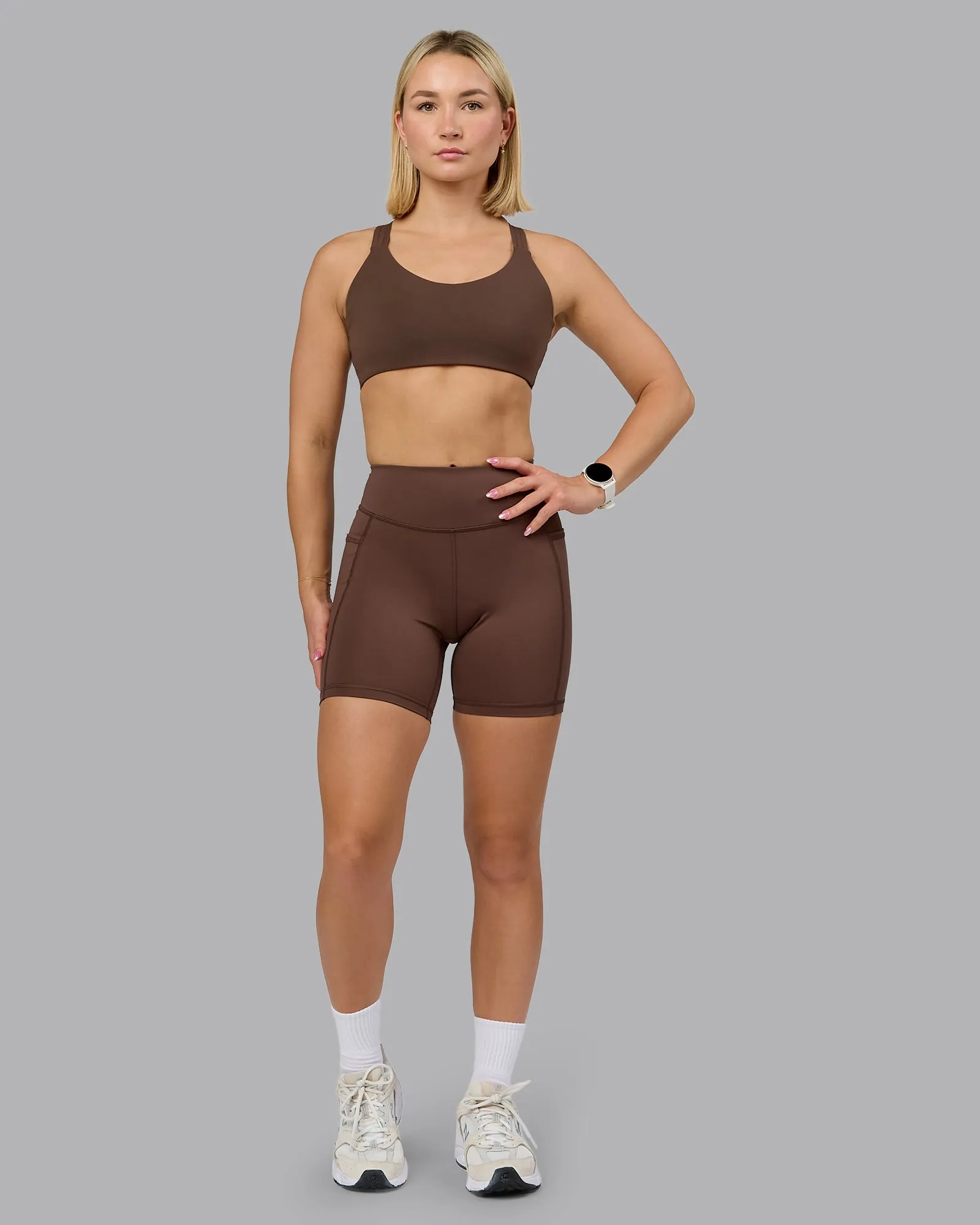 Elite Mid Short Legging - Chocolate Martini sold by LSKD product image thumbnail 5