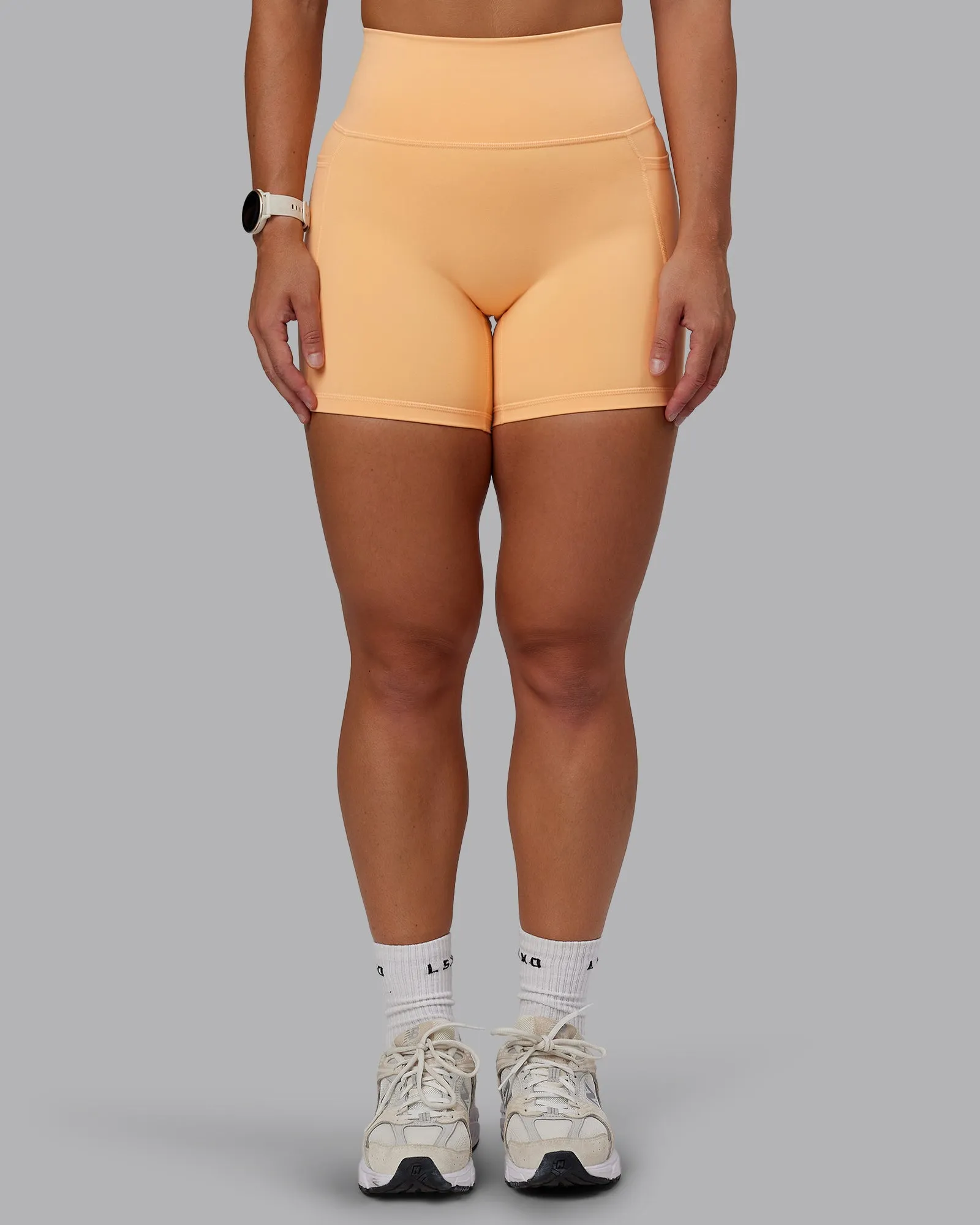 Fusion Mid Short Tight With Pockets - Peach Fuzz sold by LSKD product image thumbnail 4