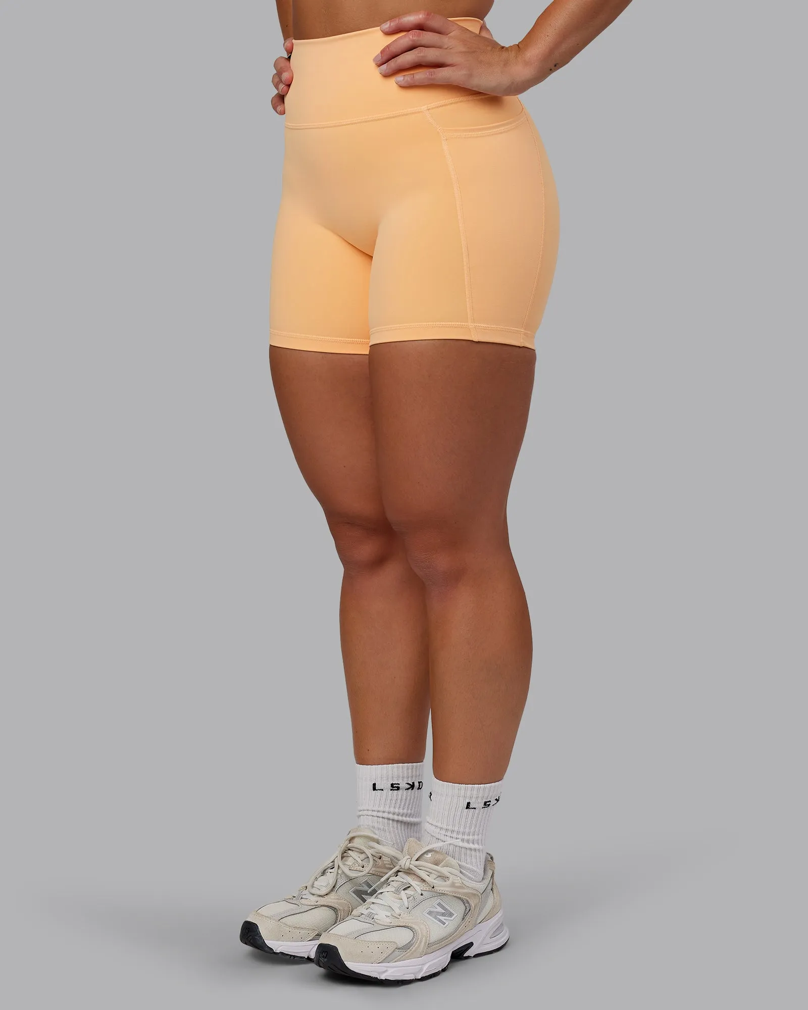 Fusion Mid Short Tight With Pockets - Peach Fuzz sold by LSKD product image thumbnail 5