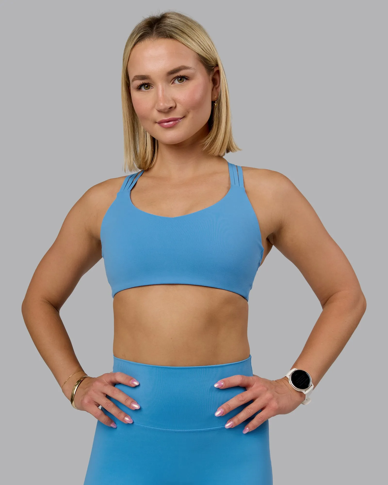 Push The Limit Sports Bra - Azure Blue sold by LSKD product image thumbnail 2