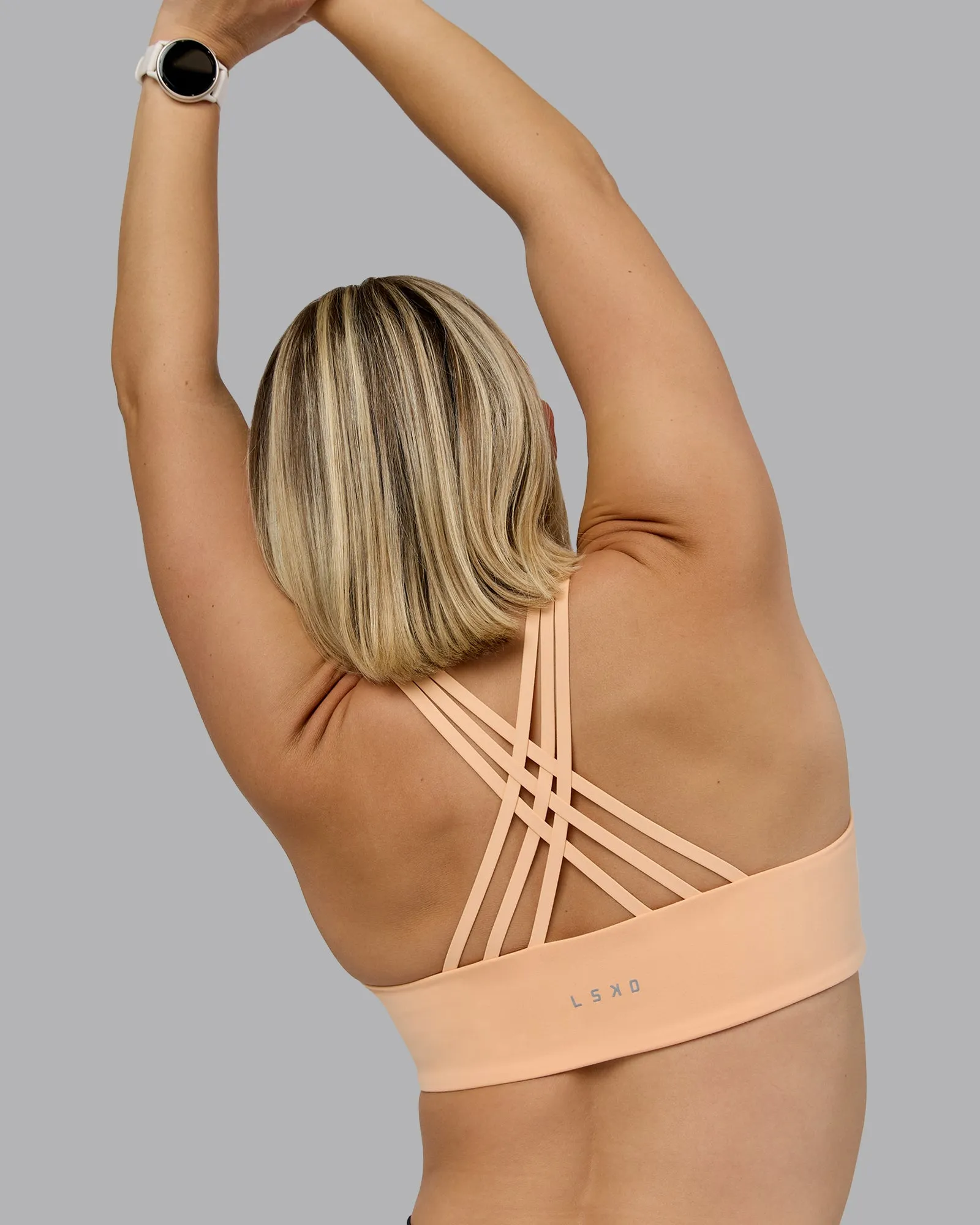 Push The Limit Sports Bra - Peach Fuzz sold by LSKD product image thumbnail 2