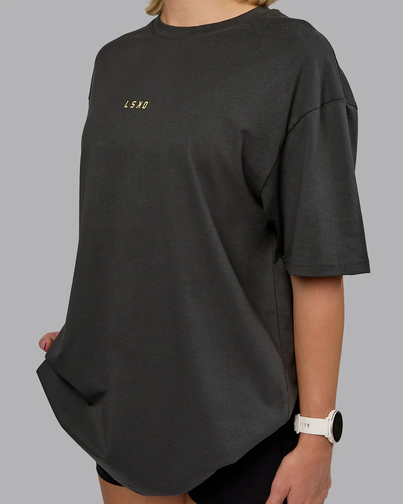 On Repeat FLXCotton Oversized Tee - Pirate Black-White sold by LSKD product image thumbnail 5