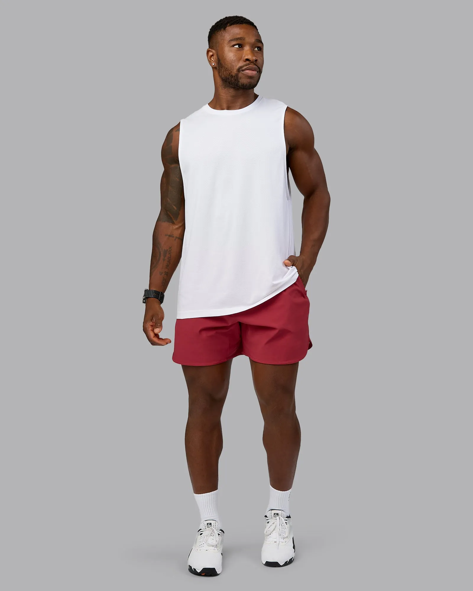 AeroFLX+ Seamless Muscle Tank - White/White sold by LSKD product image thumbnail 4
