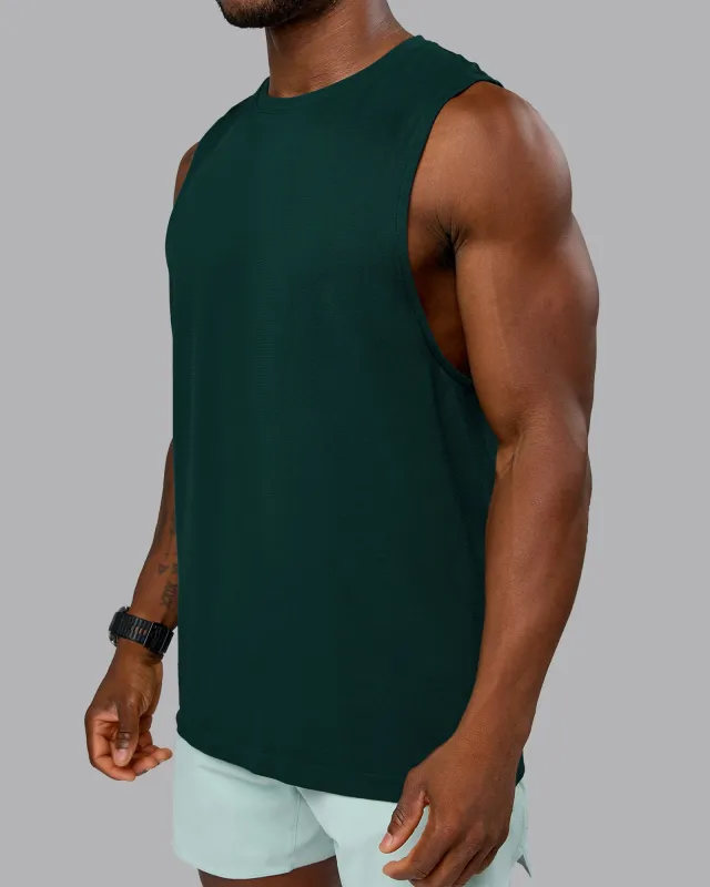 AeroFLX+ Seamless Muscle Tank - Dark Moss/Dark Moss Marl sold by LSKD