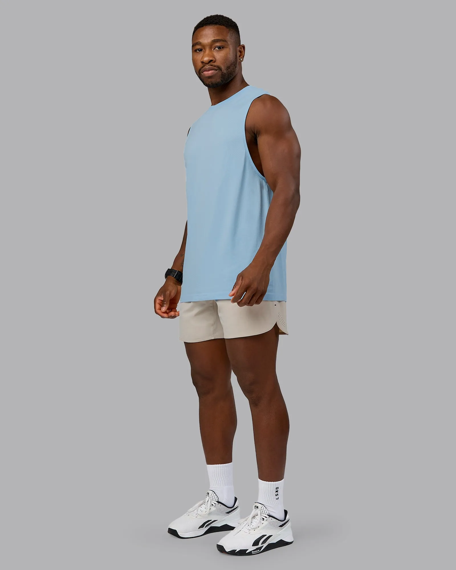 AeroFLX+ Seamless Muscle Tank - Glacial Blue/Glacial Blue sold by LSKD product image thumbnail 5