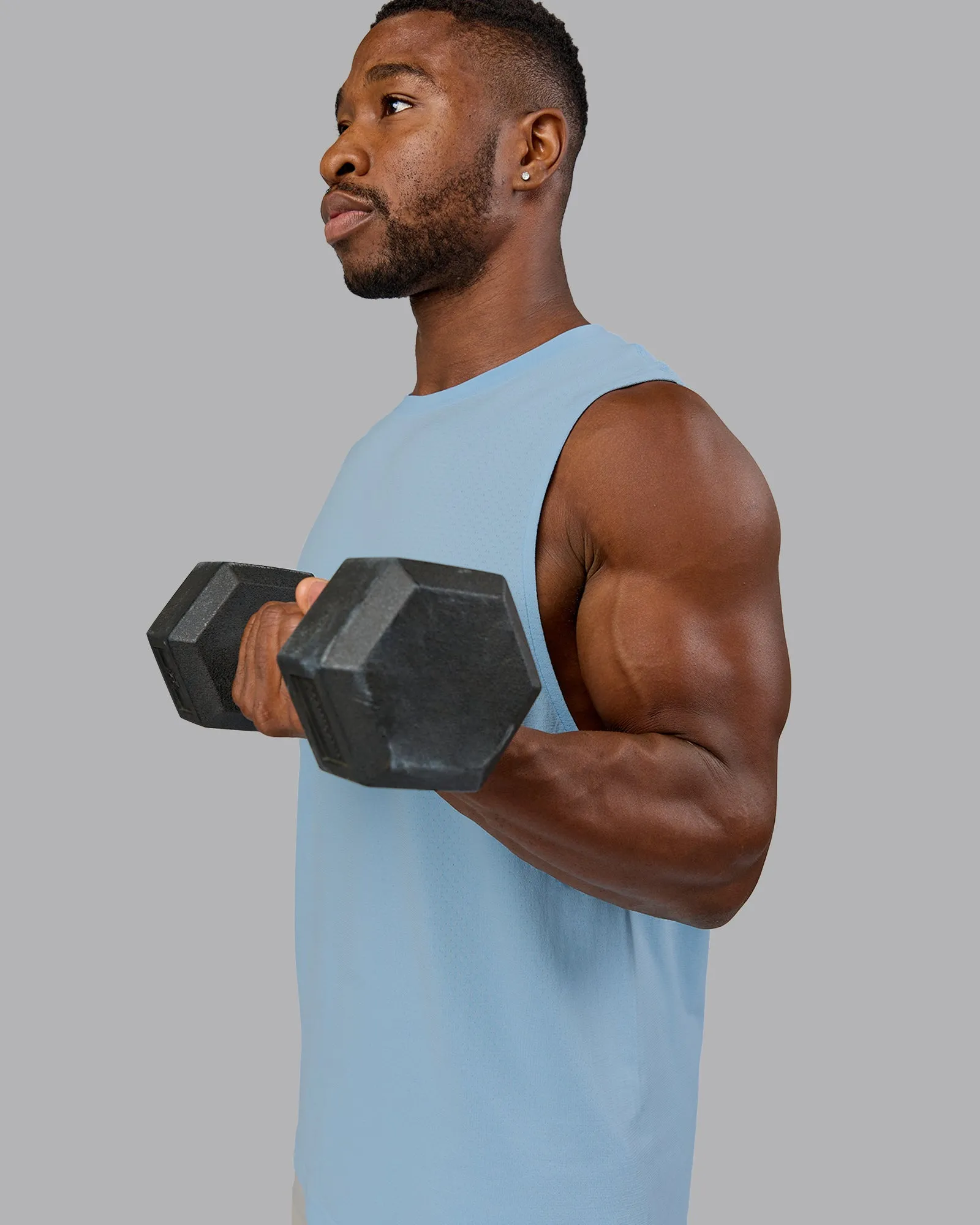 AeroFLX+ Seamless Muscle Tank - Glacial Blue/Glacial Blue sold by LSKD product image thumbnail 2