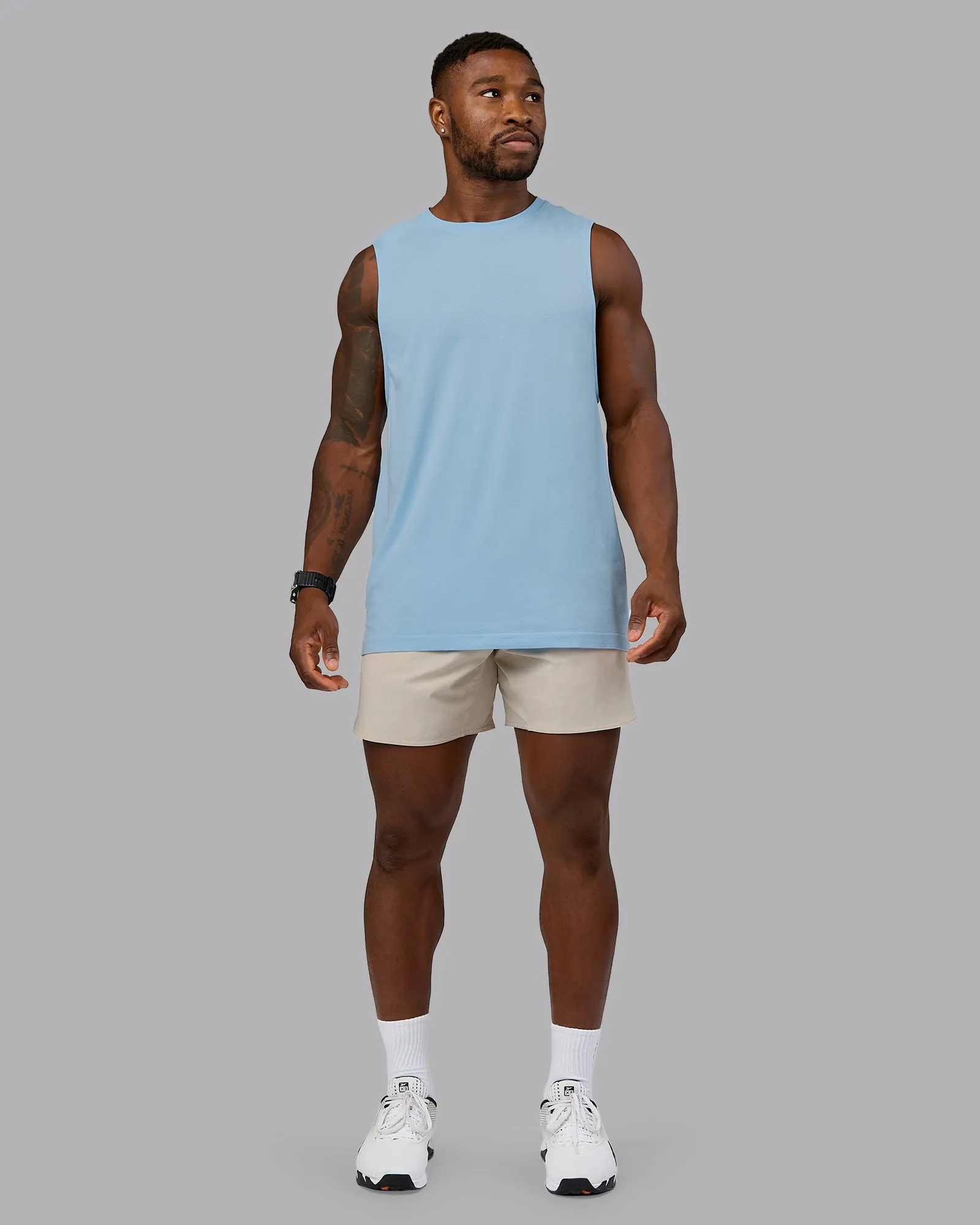 AeroFLX+ Seamless Muscle Tank - Glacial Blue/Glacial Blue sold by LSKD product image thumbnail 4