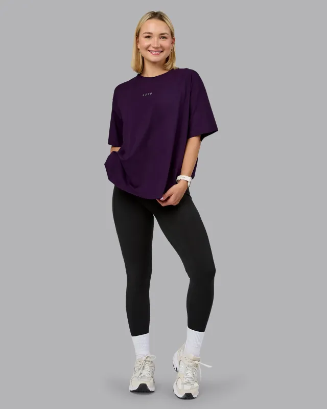 On Repeat FLXCotton Oversized Tee - Deep Purple-Lilac Smoke sold by LSKD
