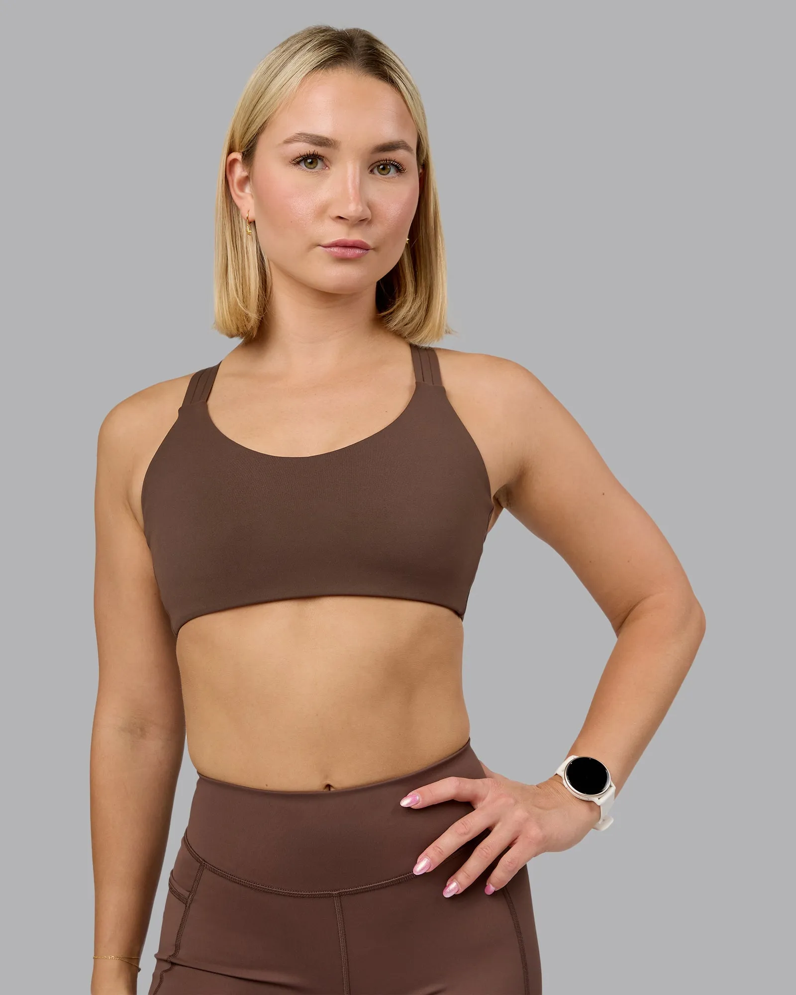 Push The Limit Sports Bra - Chocolate Martini sold by LSKD product image thumbnail 3