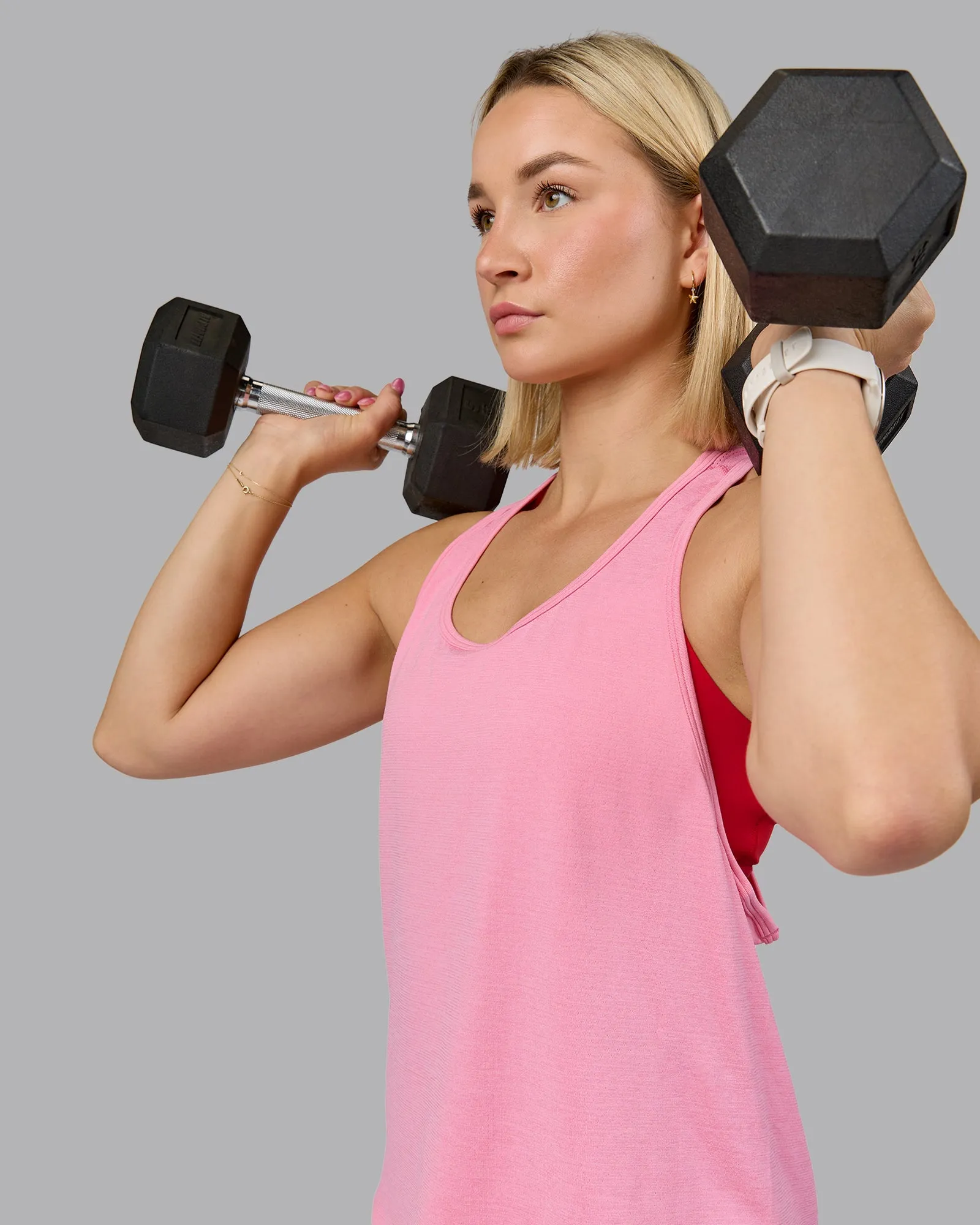 AeroFLX+ Drop Armhole Seamless Tank - Candy Pink/Candy Pink sold by LSKD