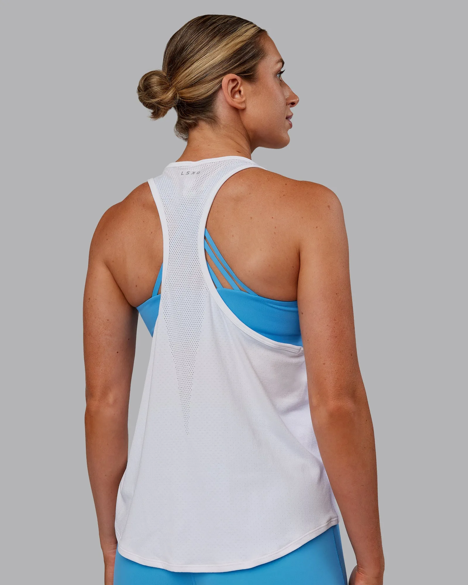 AeroFLX+ Drop Armhole Seamless Tank - White/White sold by LSKD