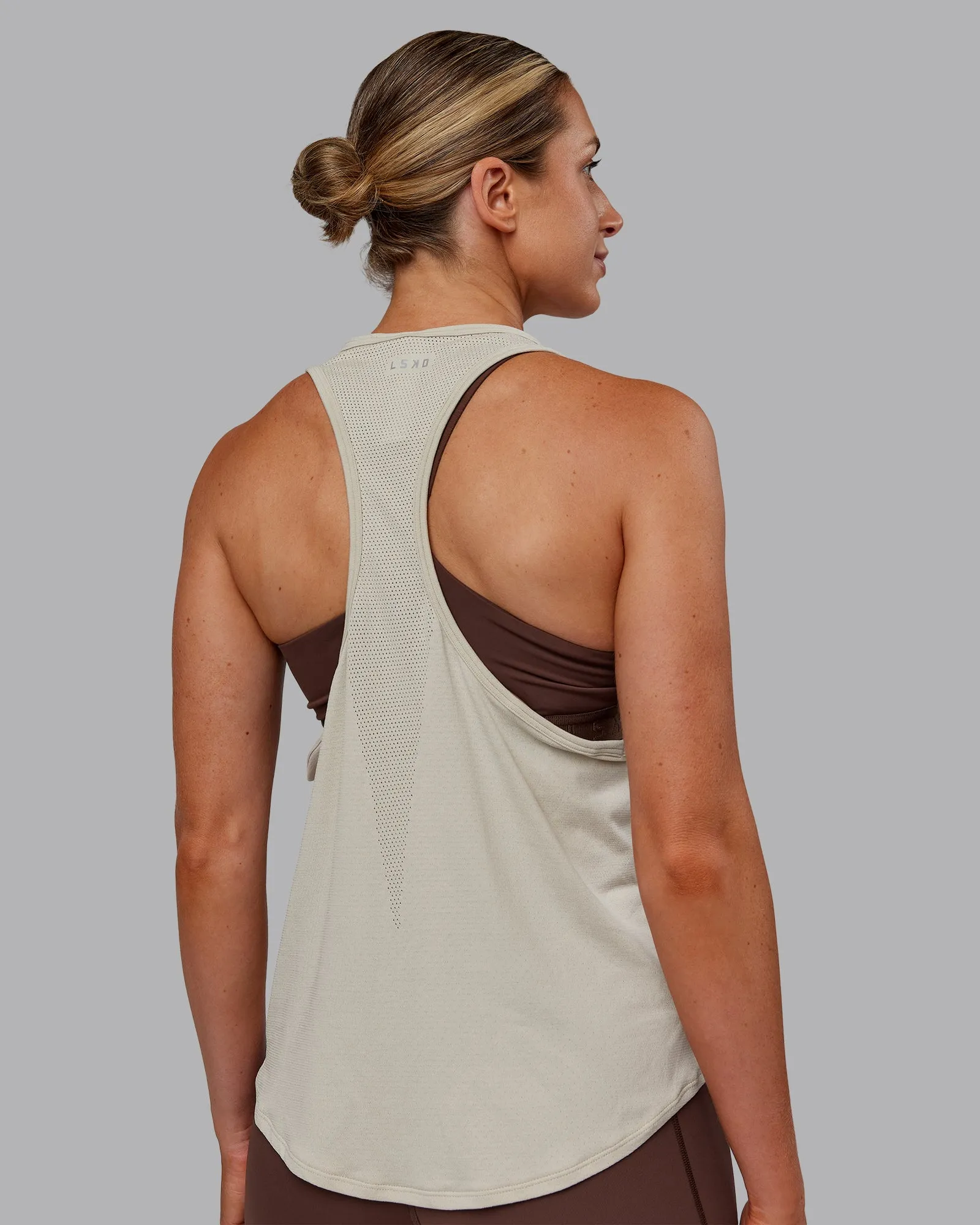 AeroFLX+ Drop Armhole Seamless Tank - Shale Beige/Shale Beige sold by LSKD product image thumbnail 5