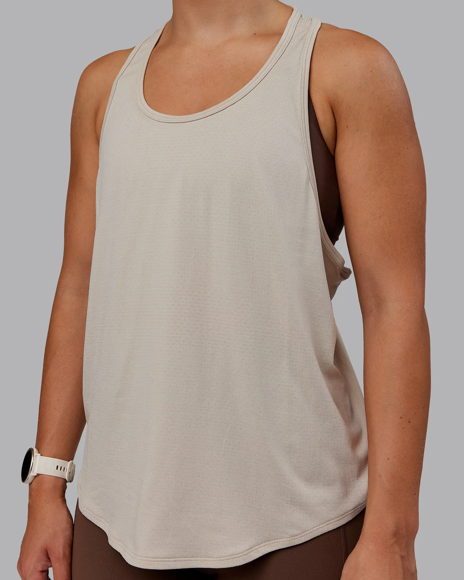 AeroFLX+ Drop Armhole Seamless Tank - Shale Beige/Shale Beige sold by LSKD product image thumbnail 3