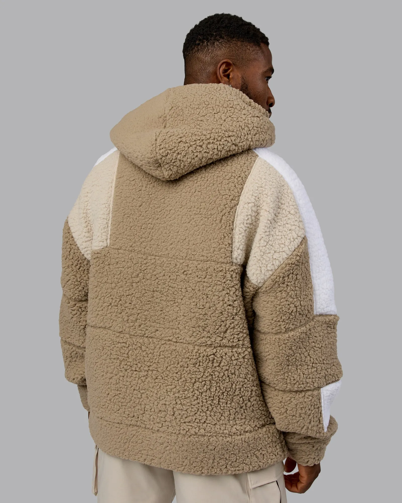 Sherpa Slam Hoodie Oversized - Greige-shale beige-white sold by LSKD product image thumbnail 3