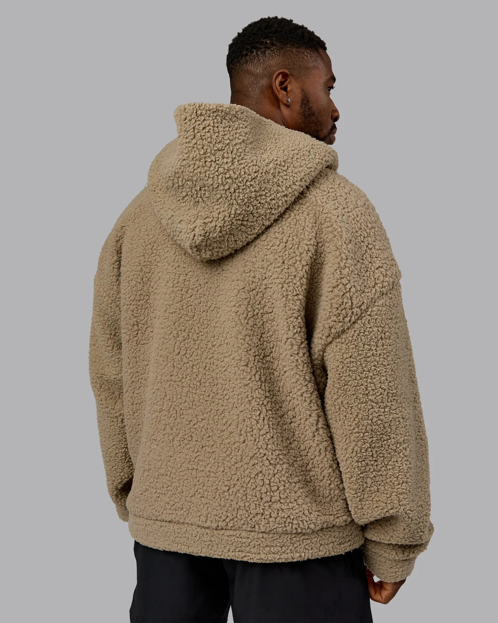 Sherpa Oversized Jacket - Greige sold by LSKD product image thumbnail 4