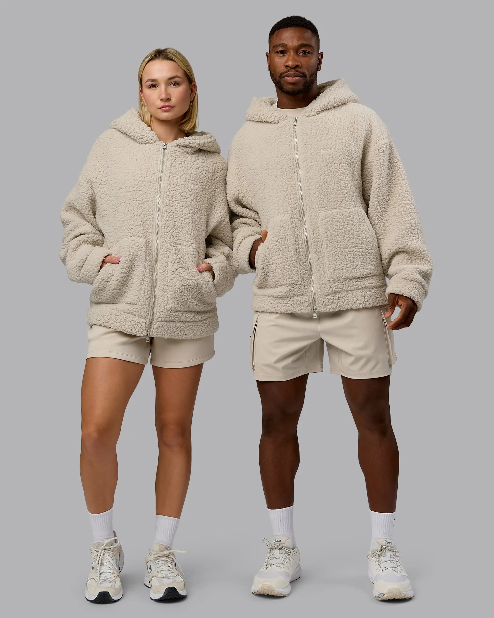 Sherpa Oversized Jacket - Shale Beige sold by LSKD