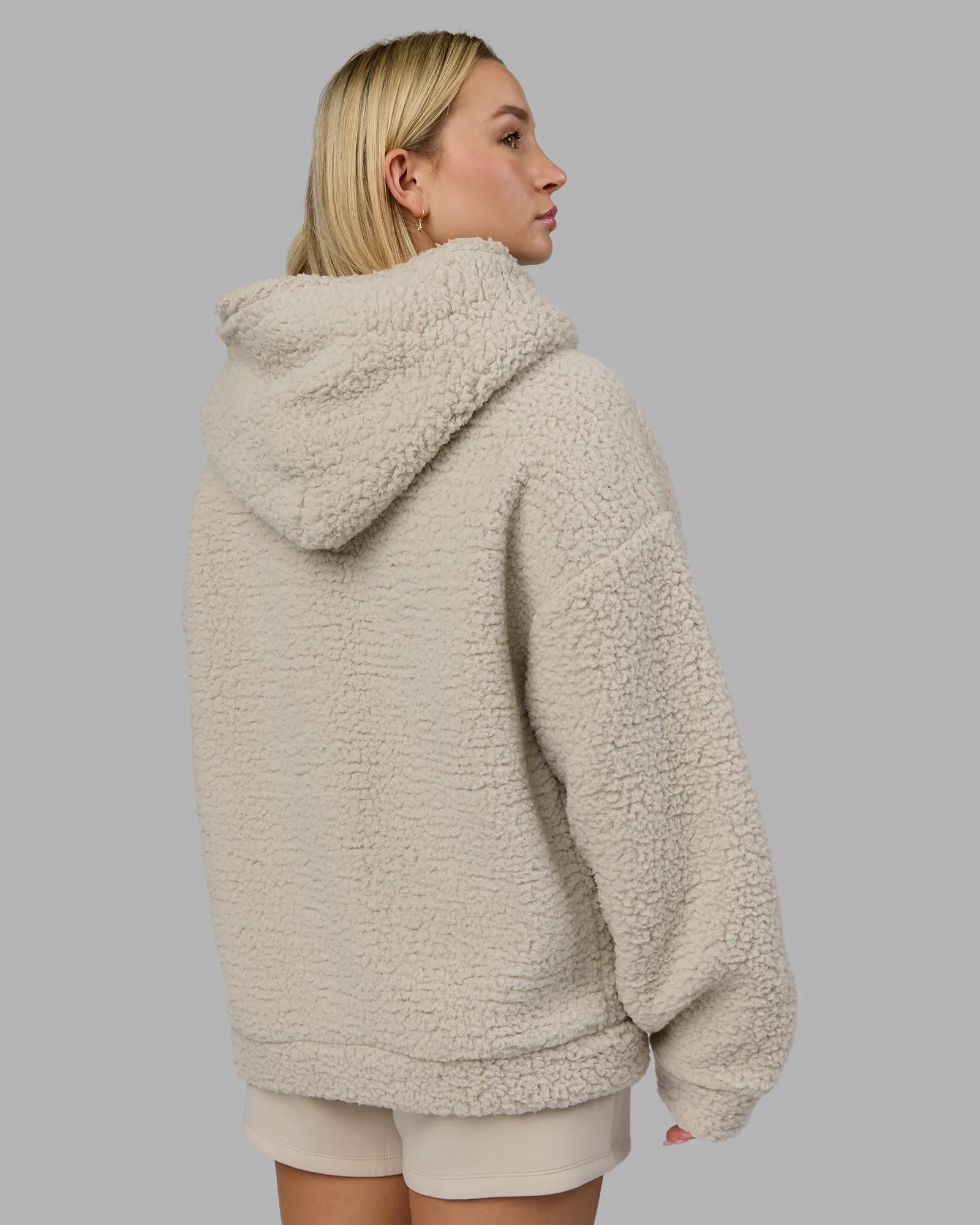 Sherpa Oversized Jacket - Shale Beige sold by LSKD product image thumbnail 4