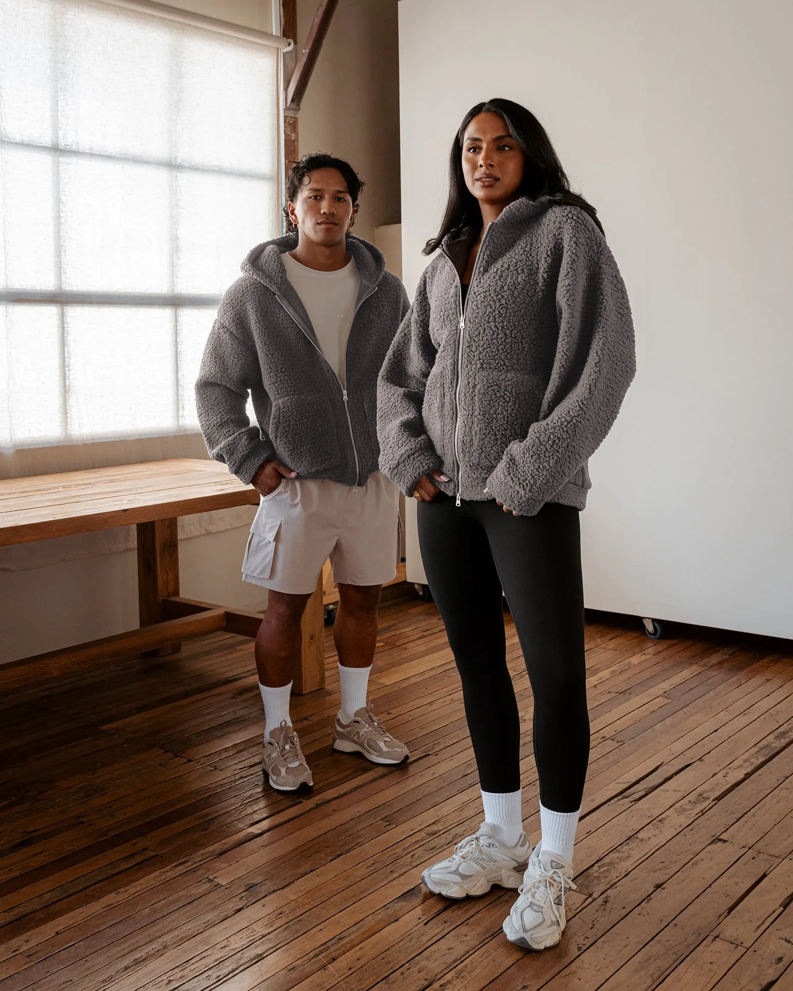 Sherpa Oversized Jacket - Dark Storm sold by LSKD