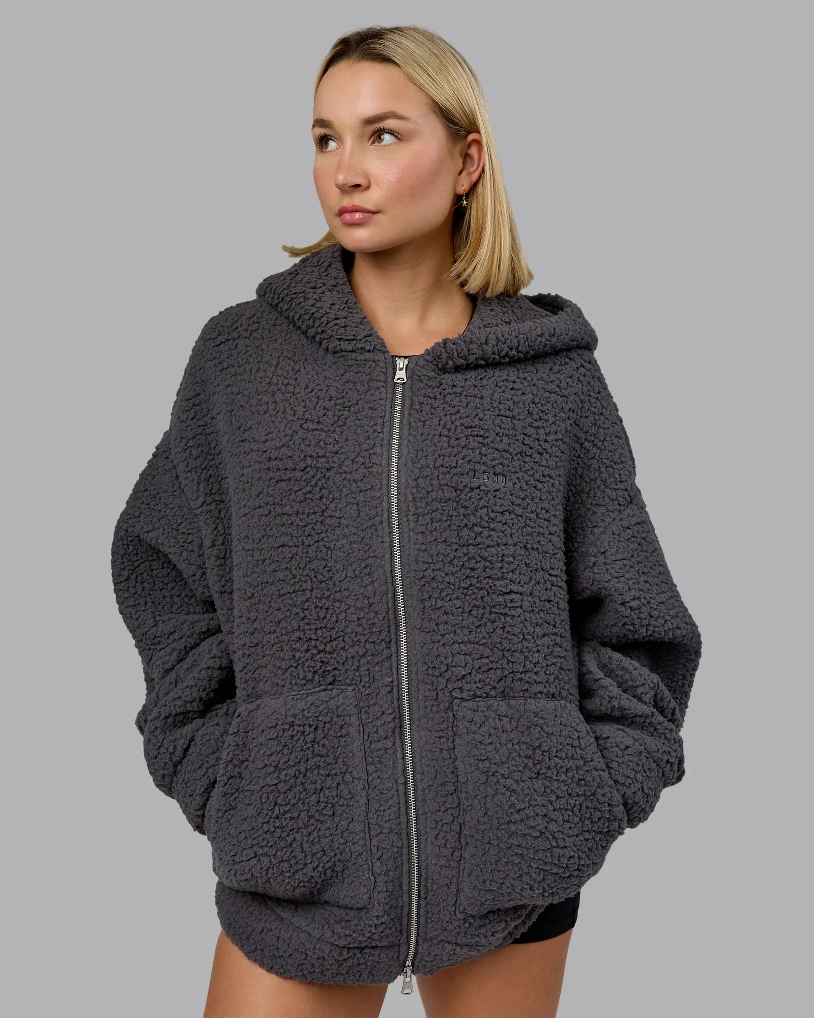Sherpa Oversized Jacket - Dark Storm sold by LSKD product image thumbnail 2
