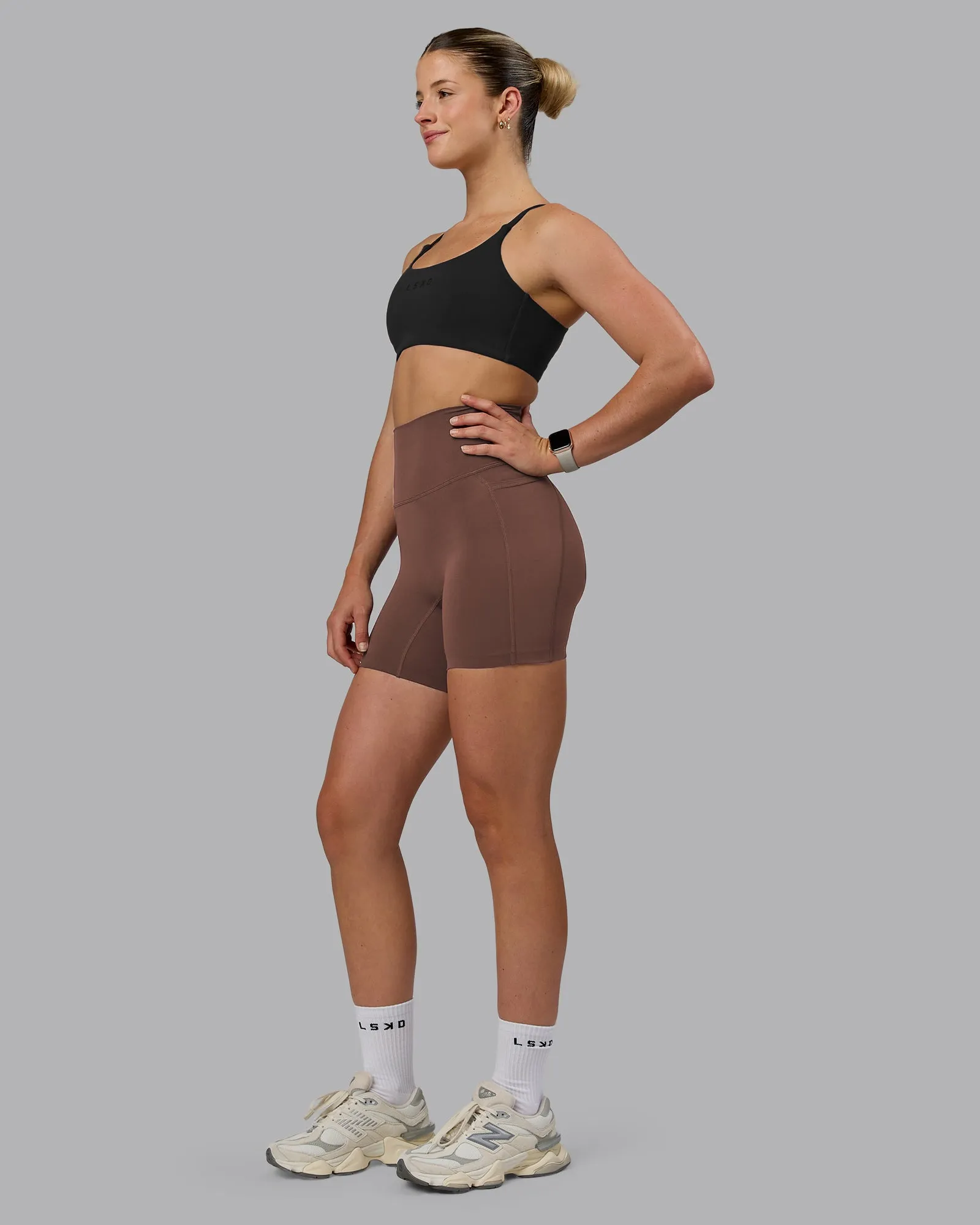 Elixir Mid Short Tight With Pockets - Chocolate Martini sold by LSKD product image thumbnail 5