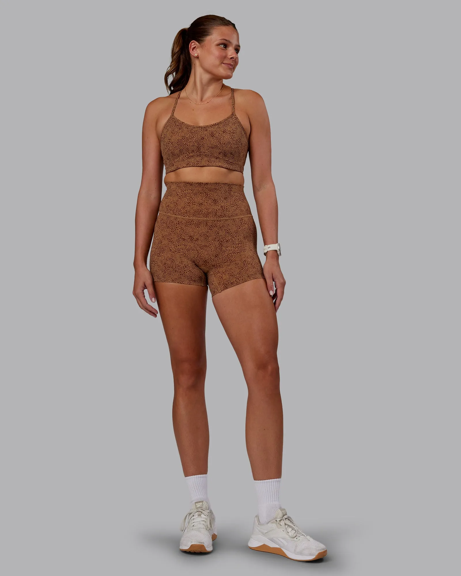 Rush Sports Bra - Caramel Agile Print sold by LSKD product image thumbnail 4