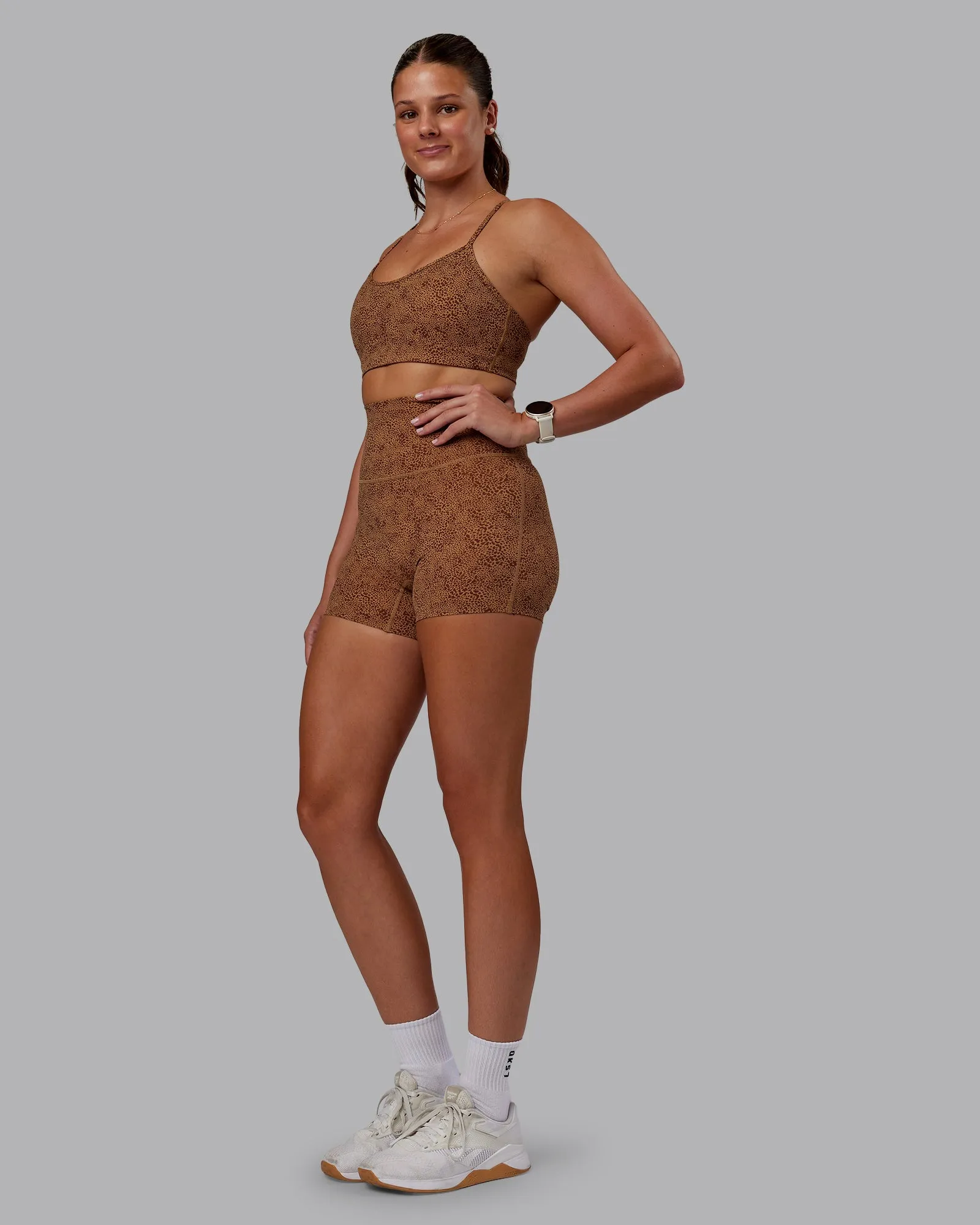 Rush Sports Bra - Caramel Agile Print sold by LSKD product image thumbnail 5