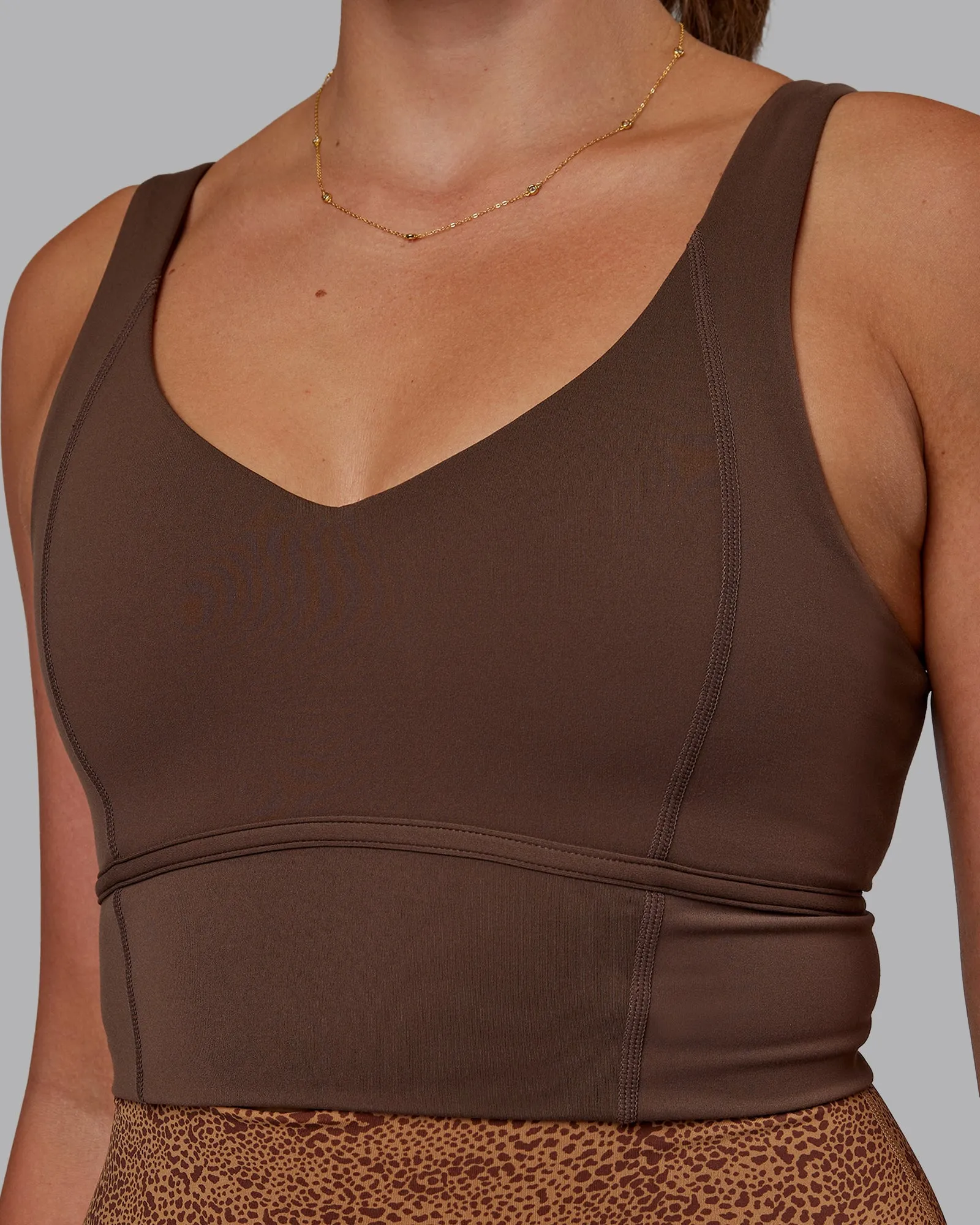 Function Longline Sports Bra - Chocolate Martini sold by LSKD